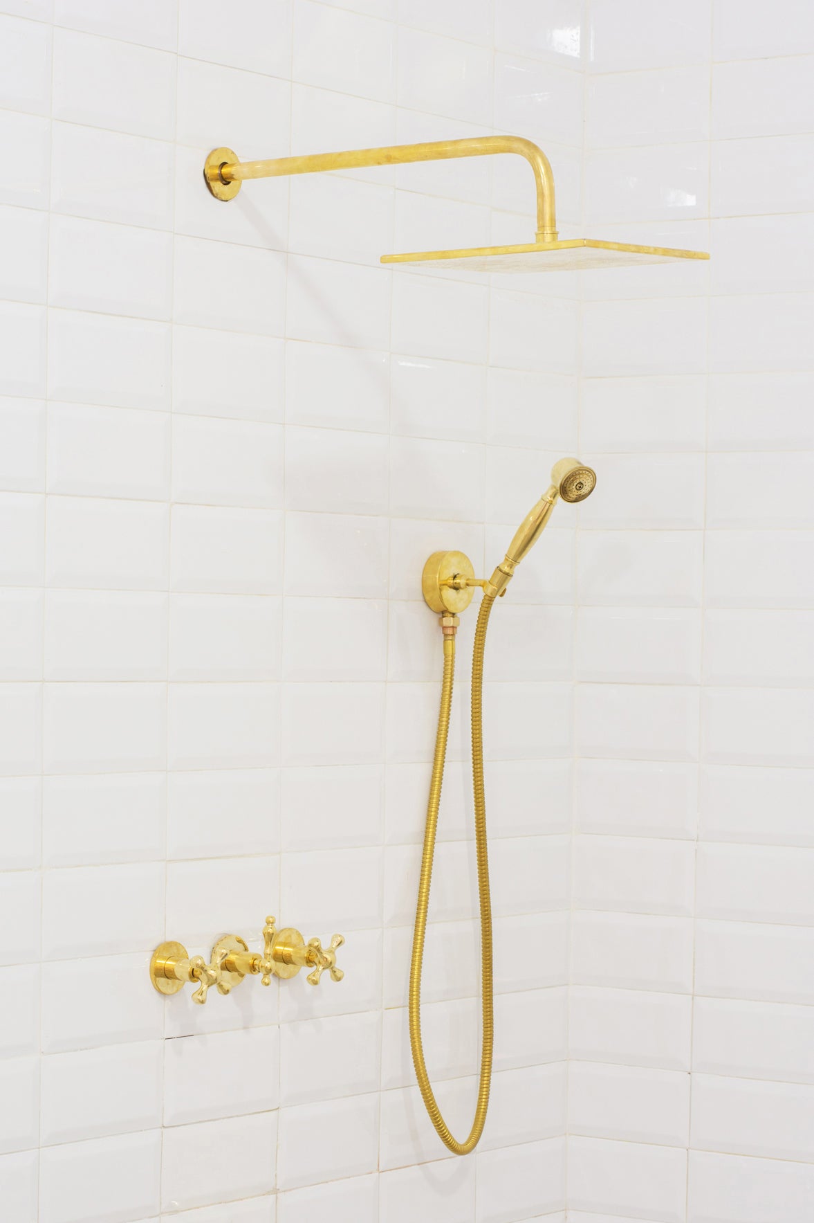 Brass Shower Fixtures – Dual Shower Head