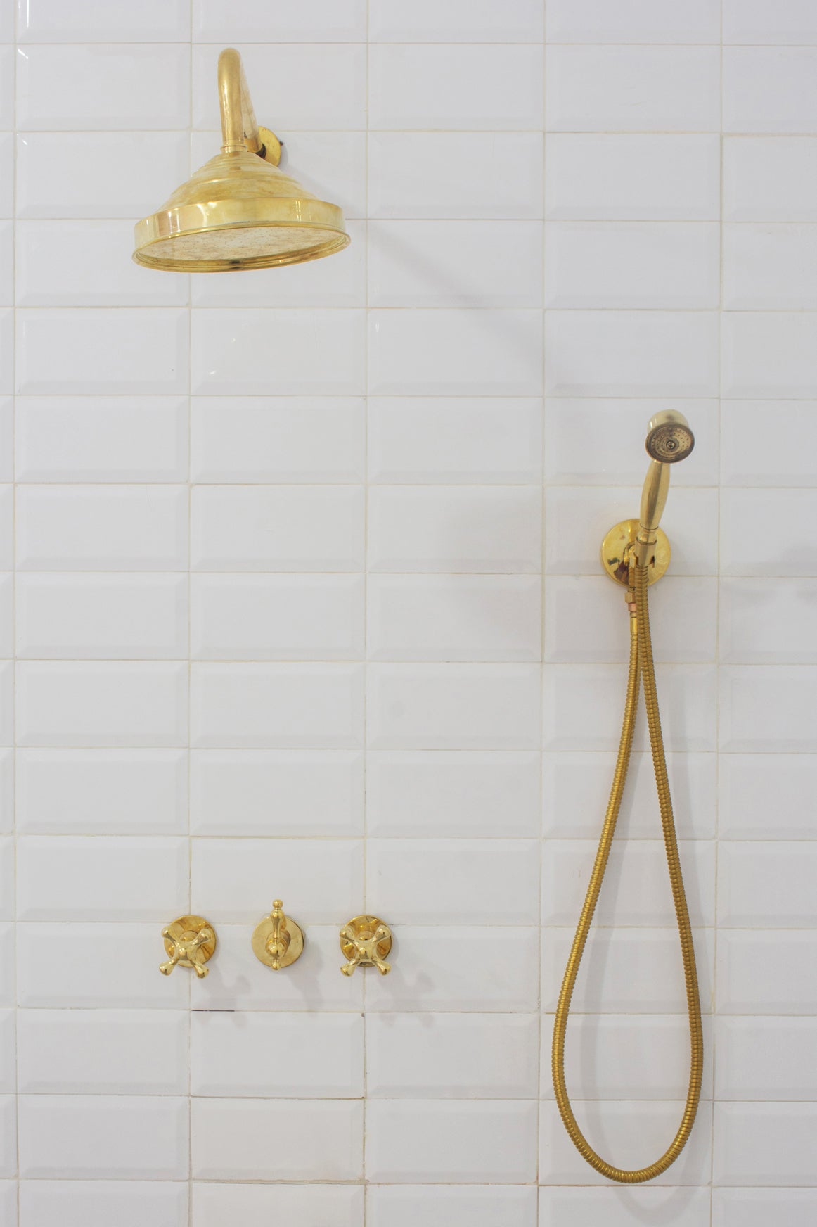 Brass Shower Fixtures – Dual Shower Head