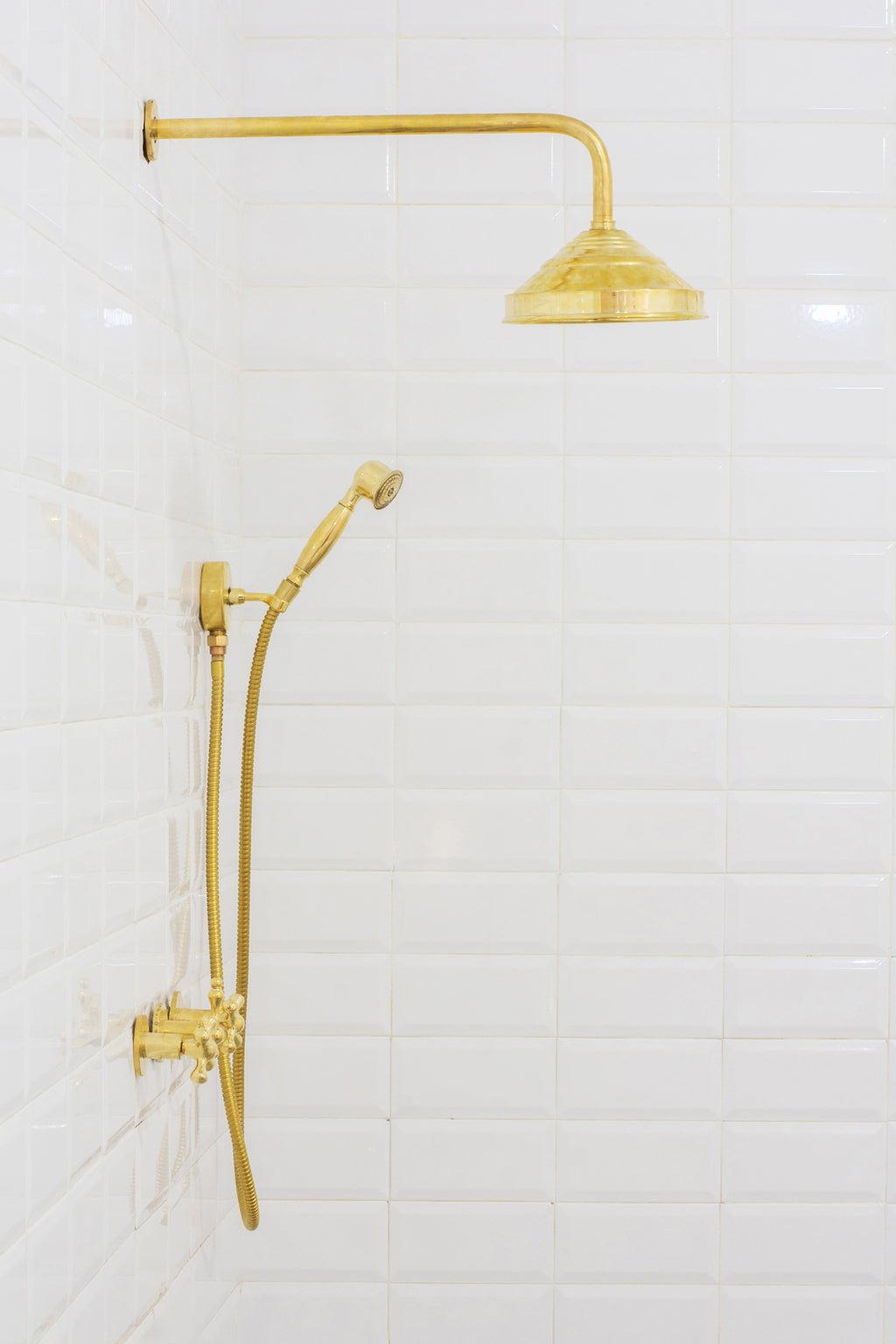 Brass Shower Fixtures – Dual Shower Head