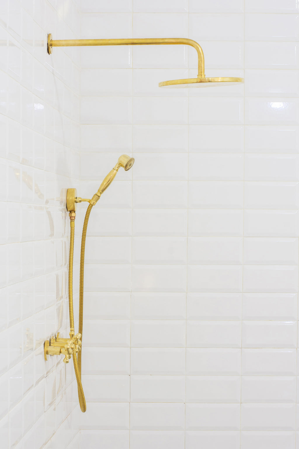 Brass Shower Fixtures – Dual Shower Head