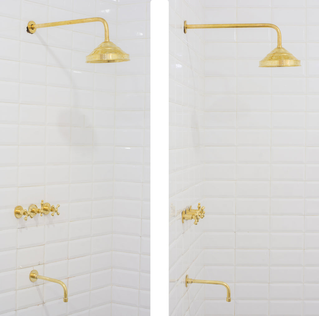 Antique Brass Shower Fixtures – Brass Shower Set