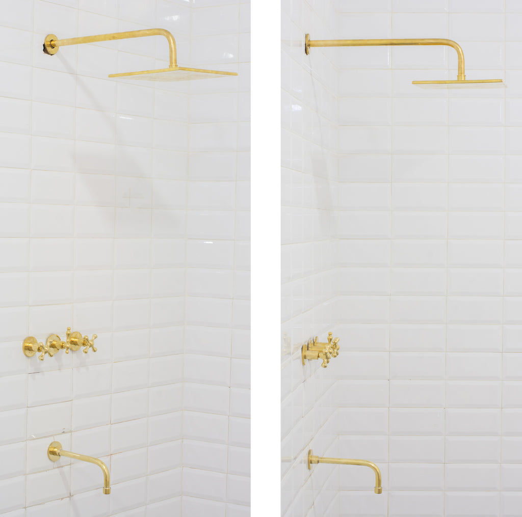 Antique Brass Shower Fixtures – Brass Shower Set