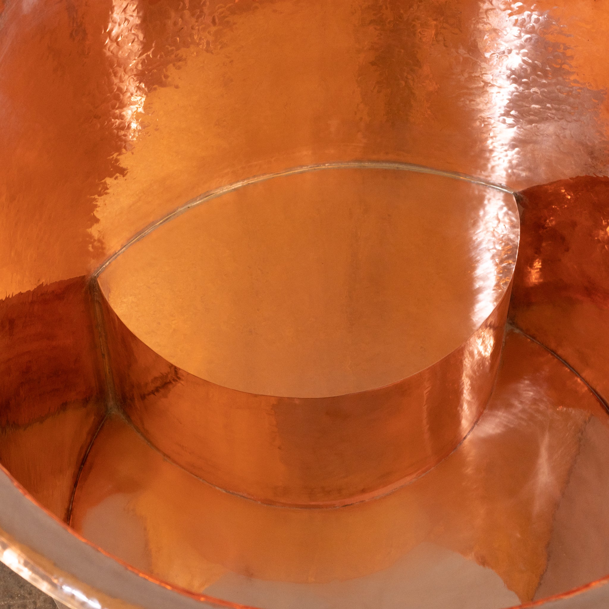 Hand-Hammered Copper Cold Plunge Tub | Solid Copper Ice Bath Barrel | Japanese Soaking Tub