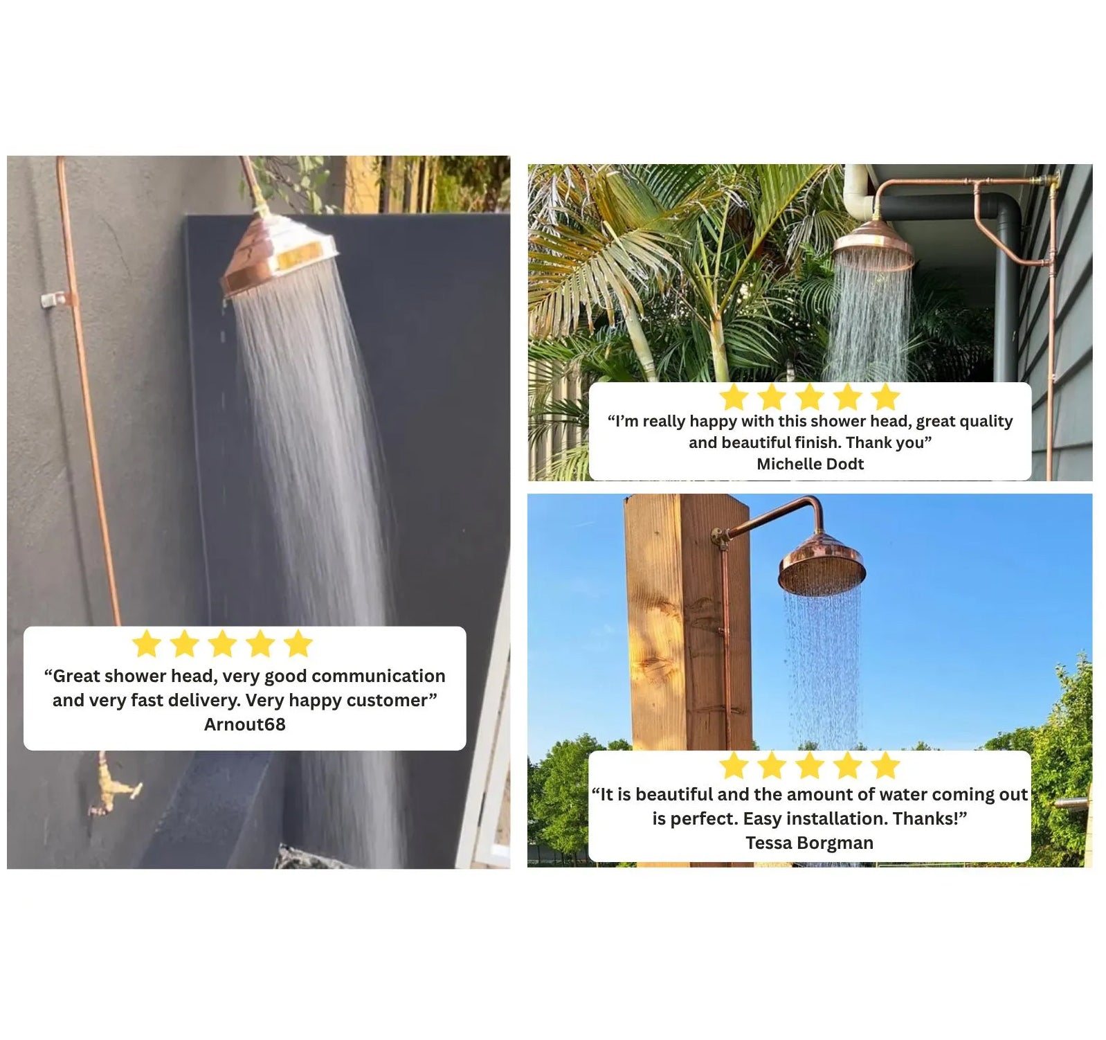 Unlacquered Solid Copper Rain Shower Head, Large Round Handcrafted Vintage Showerhead, Works Outdoor