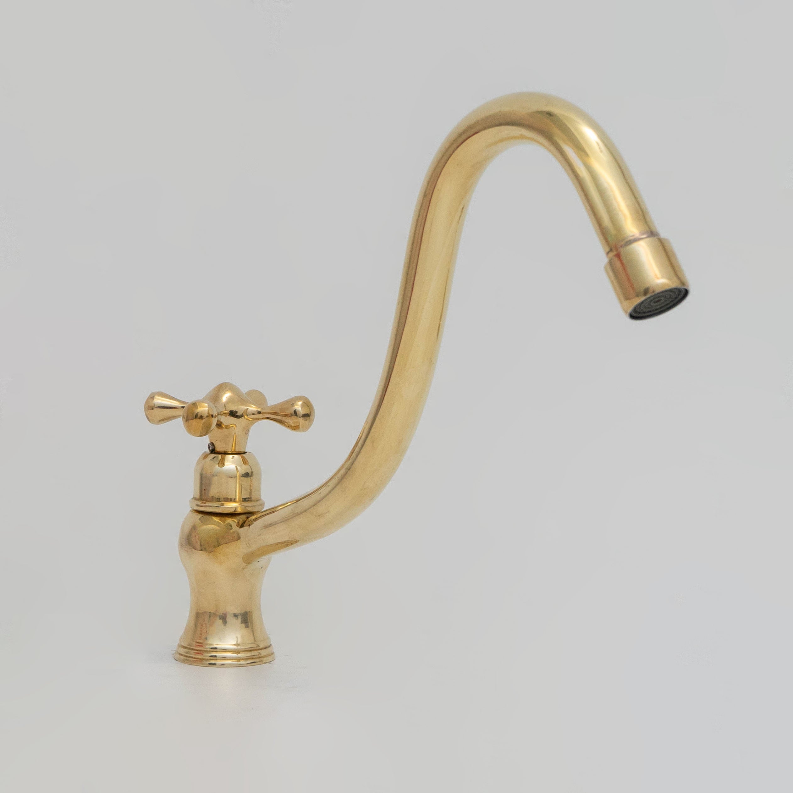 Solid Brass Single Hole Cold Faucet, Kitchen Sink Single Handle Faucet