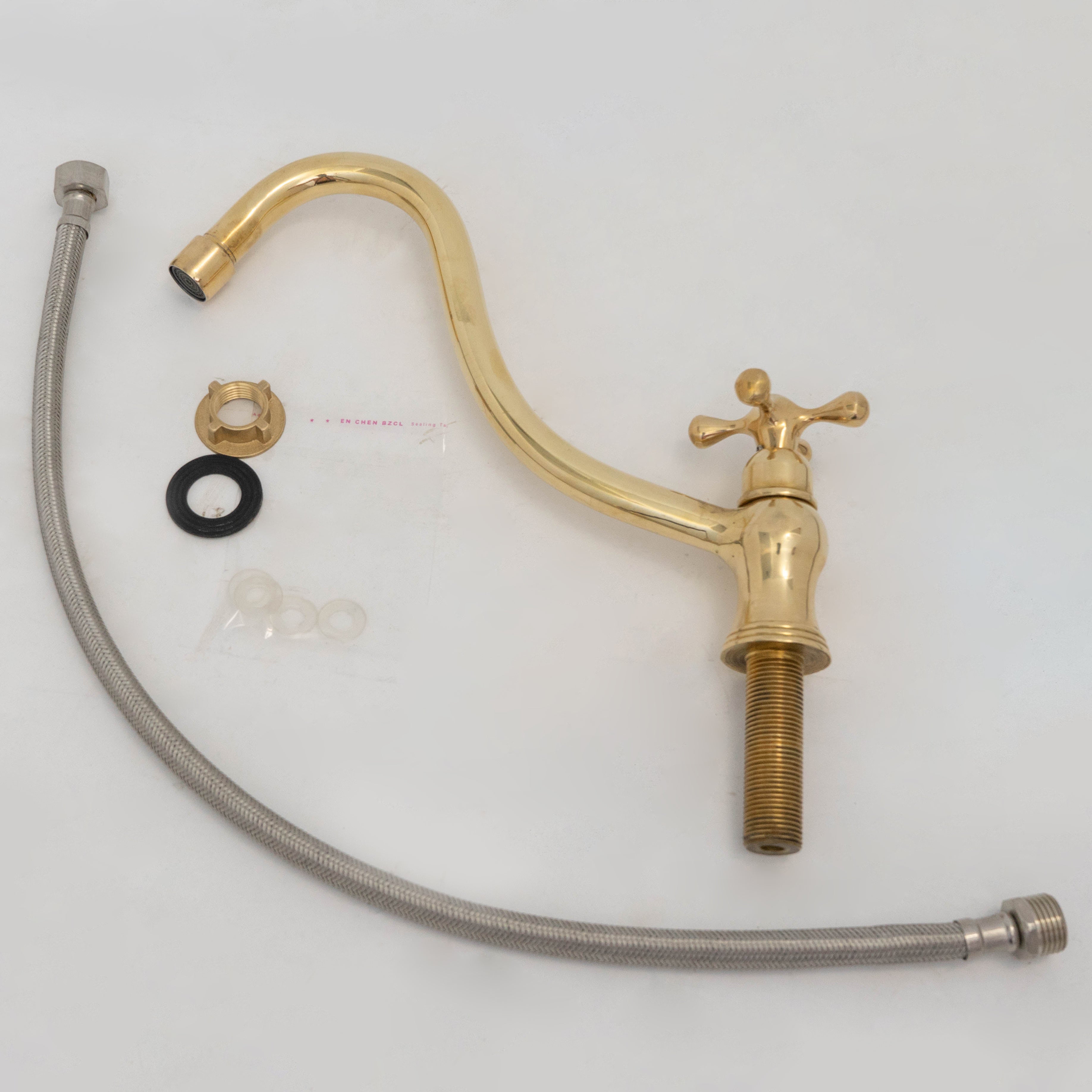 Solid Brass Single Hole Cold Faucet, Kitchen Sink Single Handle Faucet