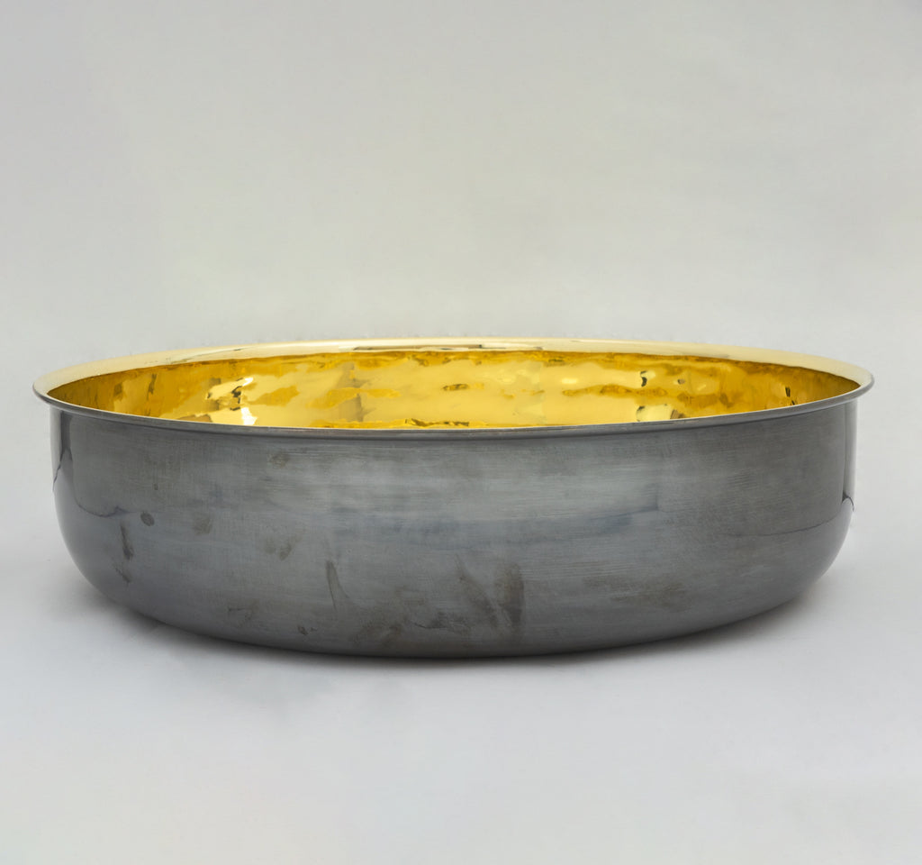 Oil Rubbed Bronze Brass Countertop Vessel Sink, Brass Bathroom Round Basin Sink