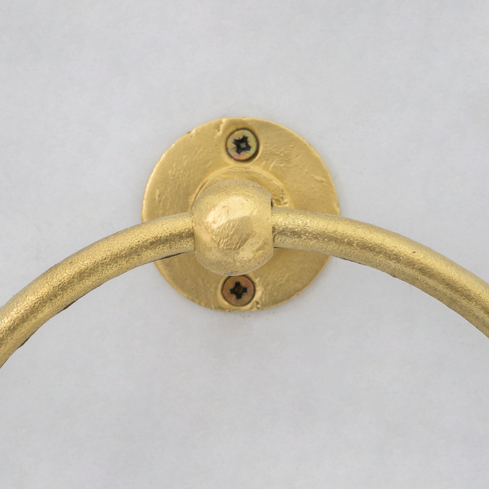 Unlacquered Brass Wall-Mounted Towel Ring Holder, Face Towel Hanger