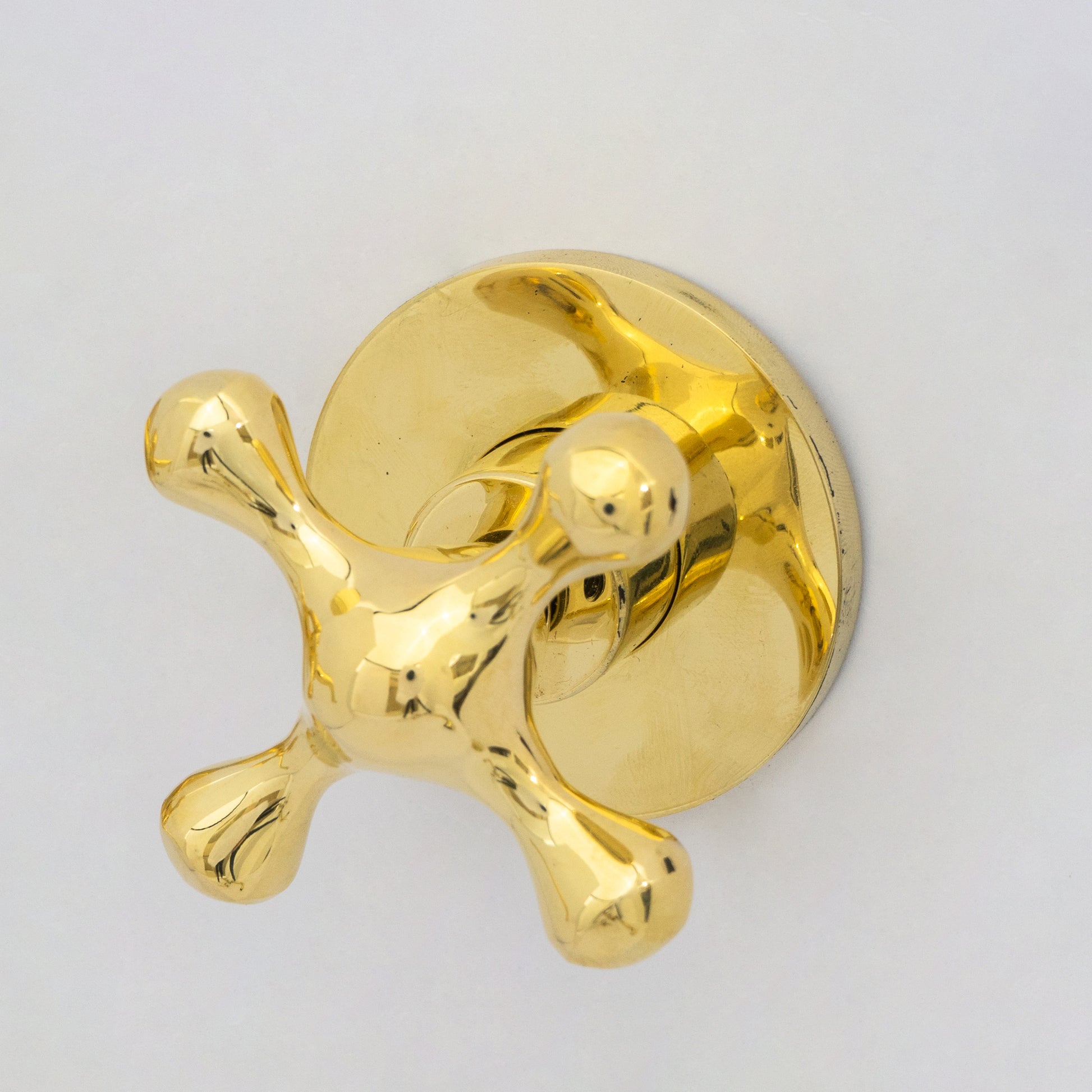 Unlacquered Brass Wall Mount Bathroom Faucet, Solid Brass Concealed Wall Faucet