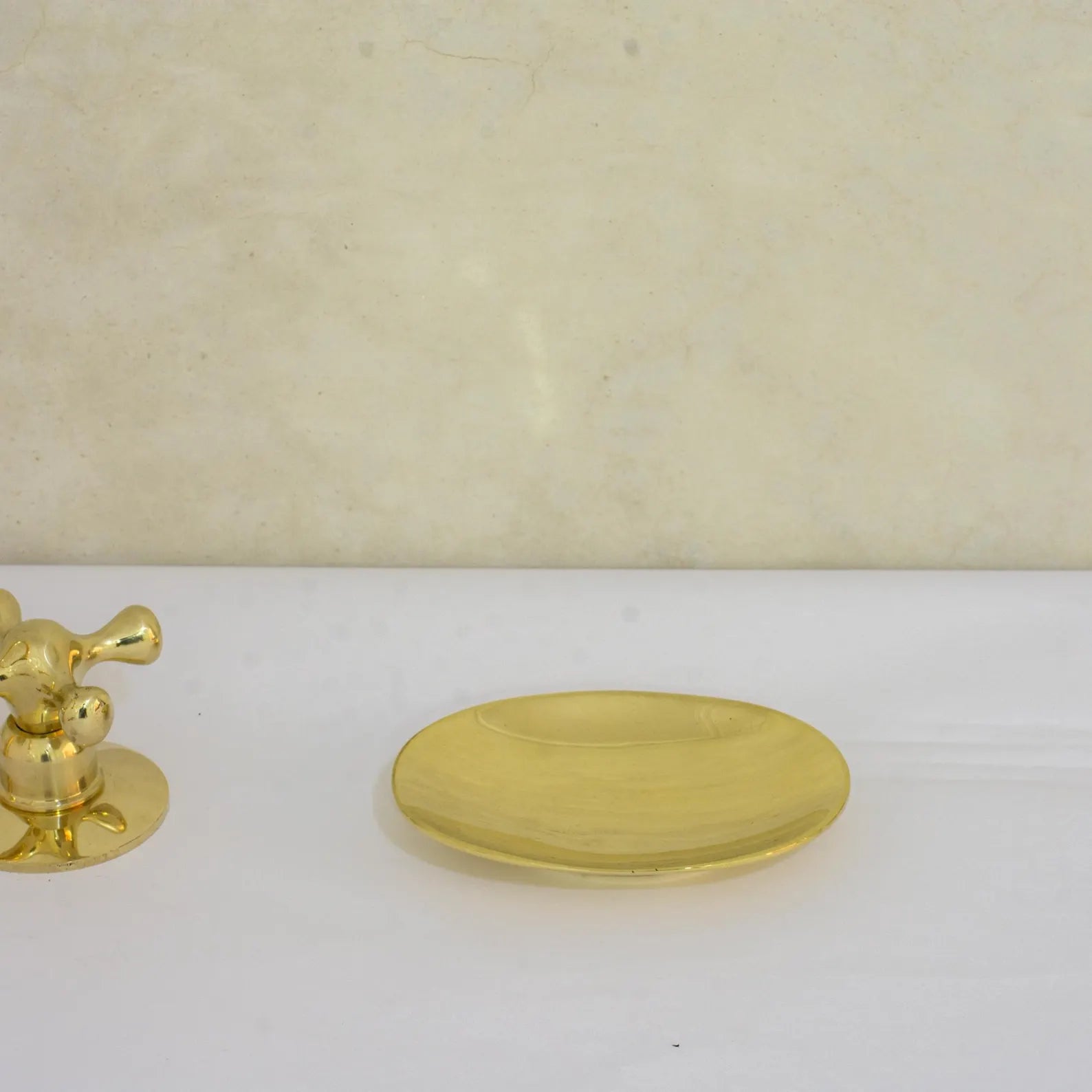Unlacquered Brass Soap Dish, Countertop Bar Soap Holder