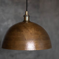 Hammered Pendant Light, Antique Brass Dome Ceiling Light, Kitchen Island Hanging Light Fixture