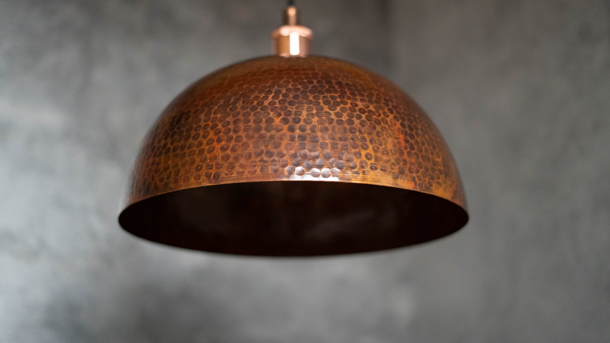 Dome - Oxidized Copper Pendant Light, Kitchen Island