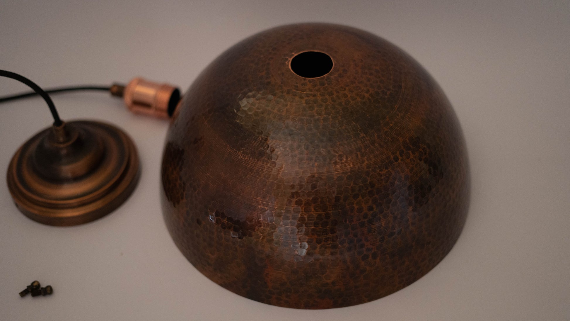 Dome - Oxidized Copper Pendant Light, Kitchen Island