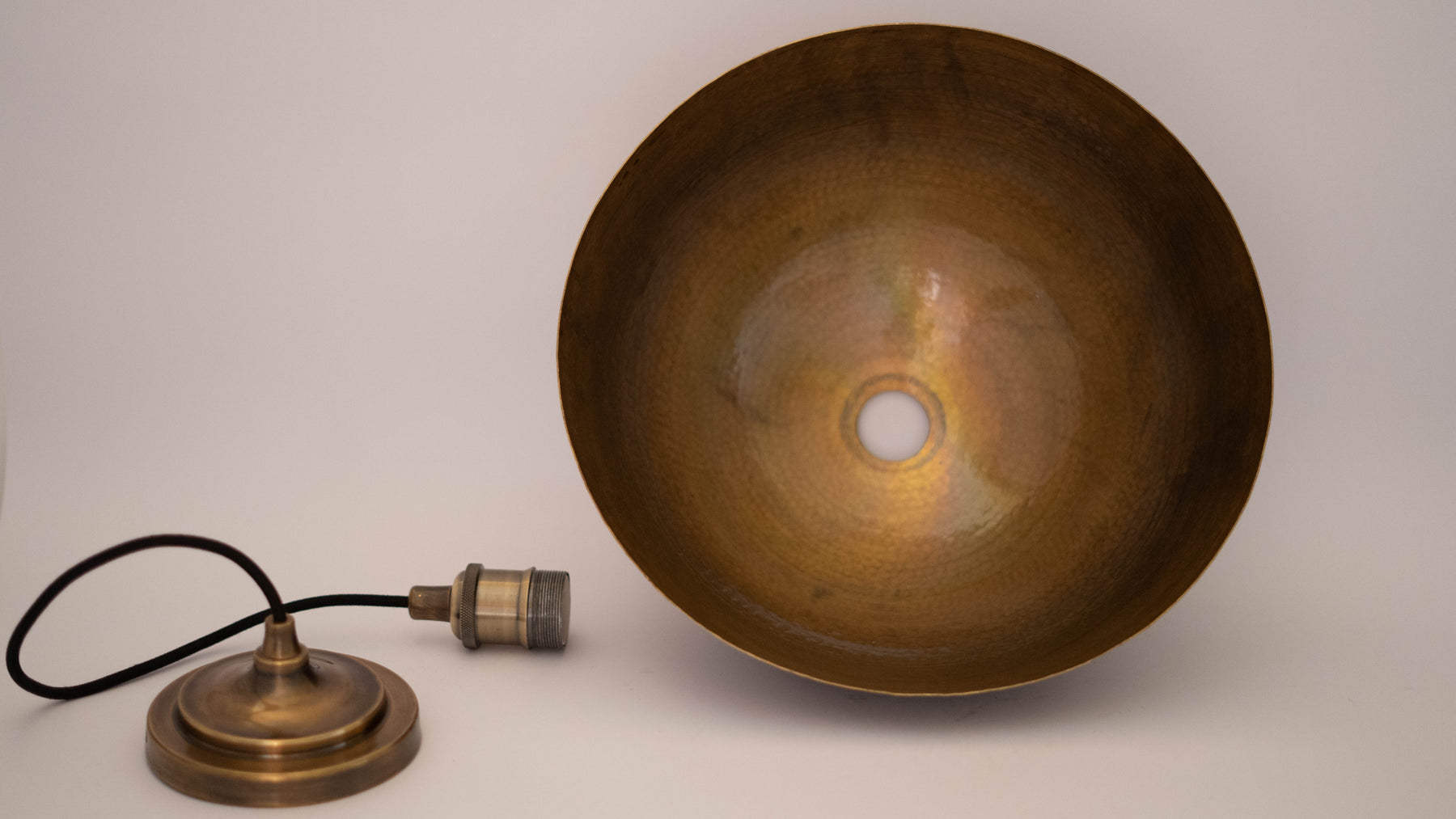 Hammered Pendant Light – Patina Detail