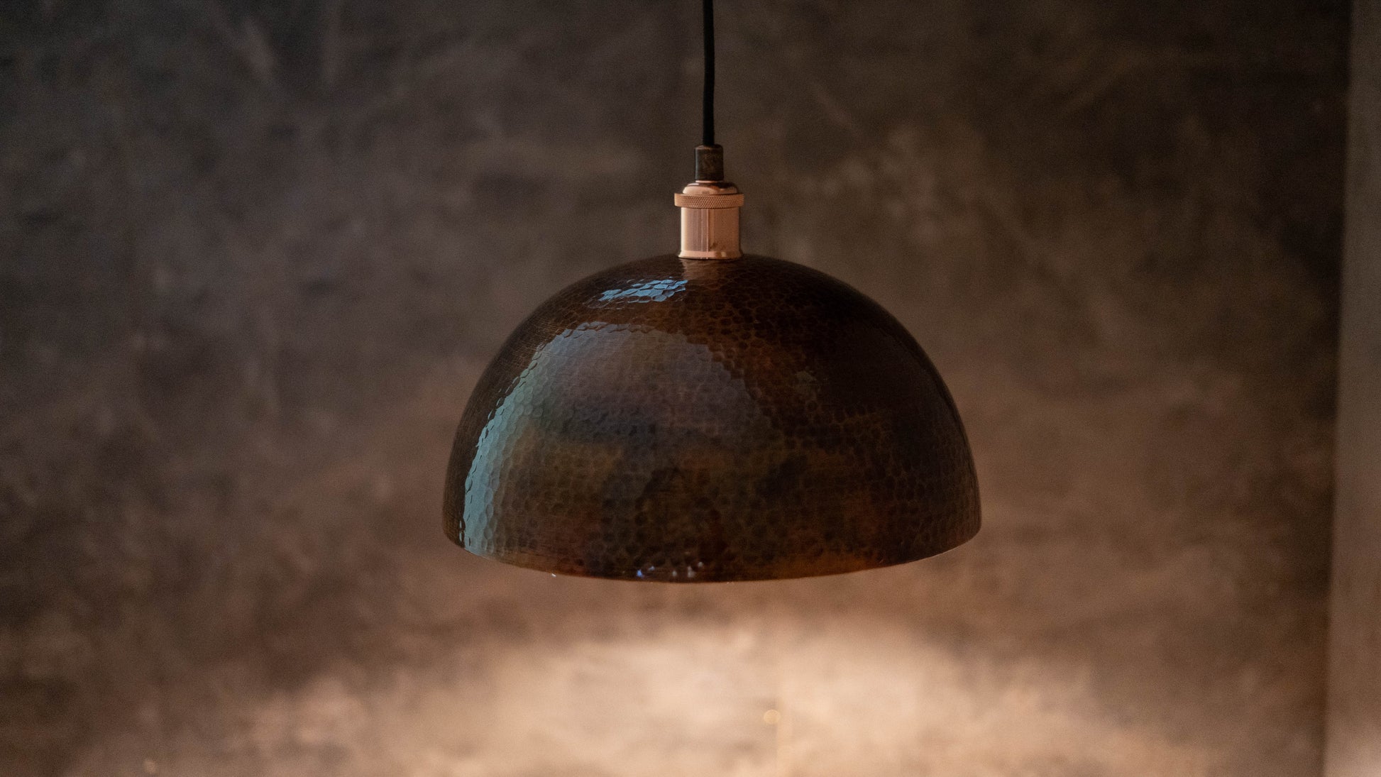 Dome - Oxidized Copper Pendant Light, Kitchen Island
