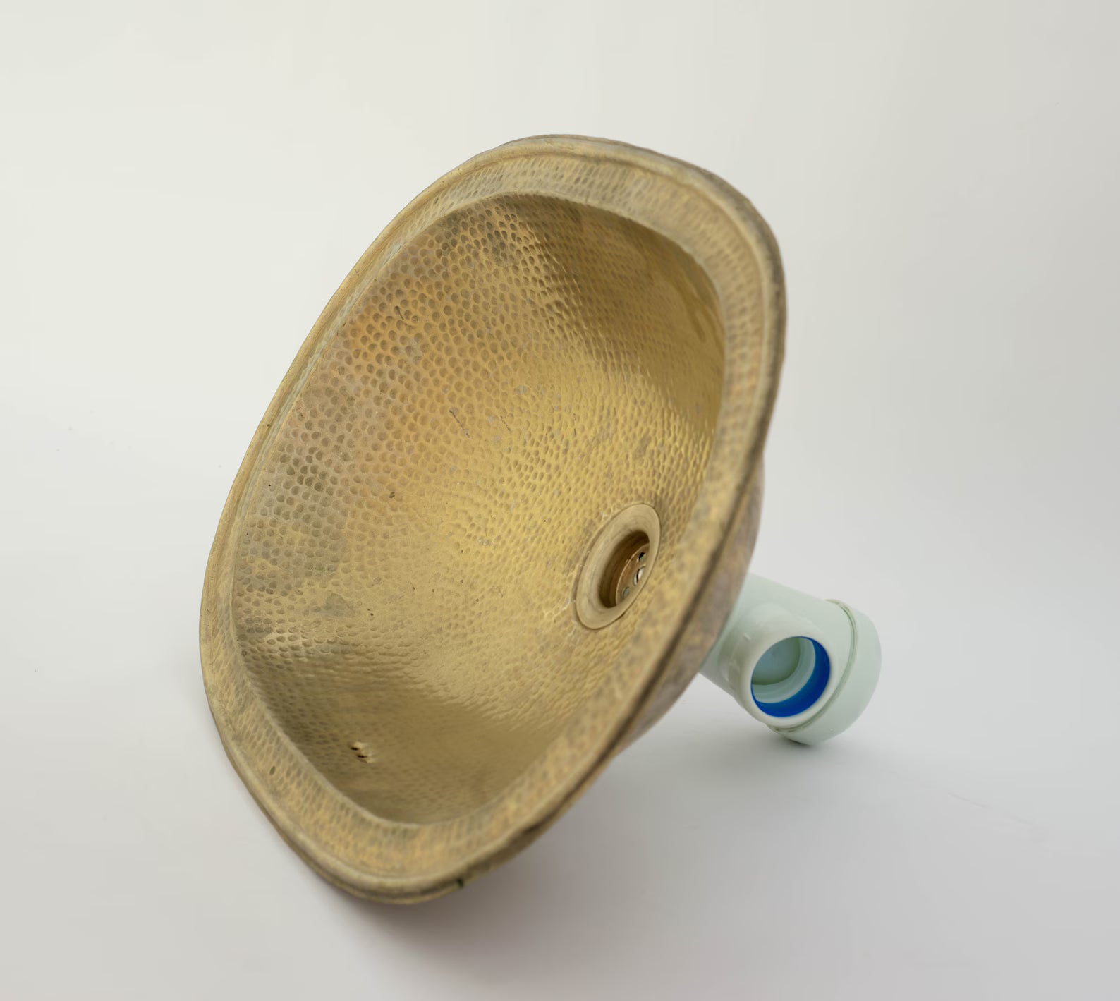 Hammered Oval Brass Sink – Drop-In Antique Brass Bathroom Sink | Aged Solid Brass Basin