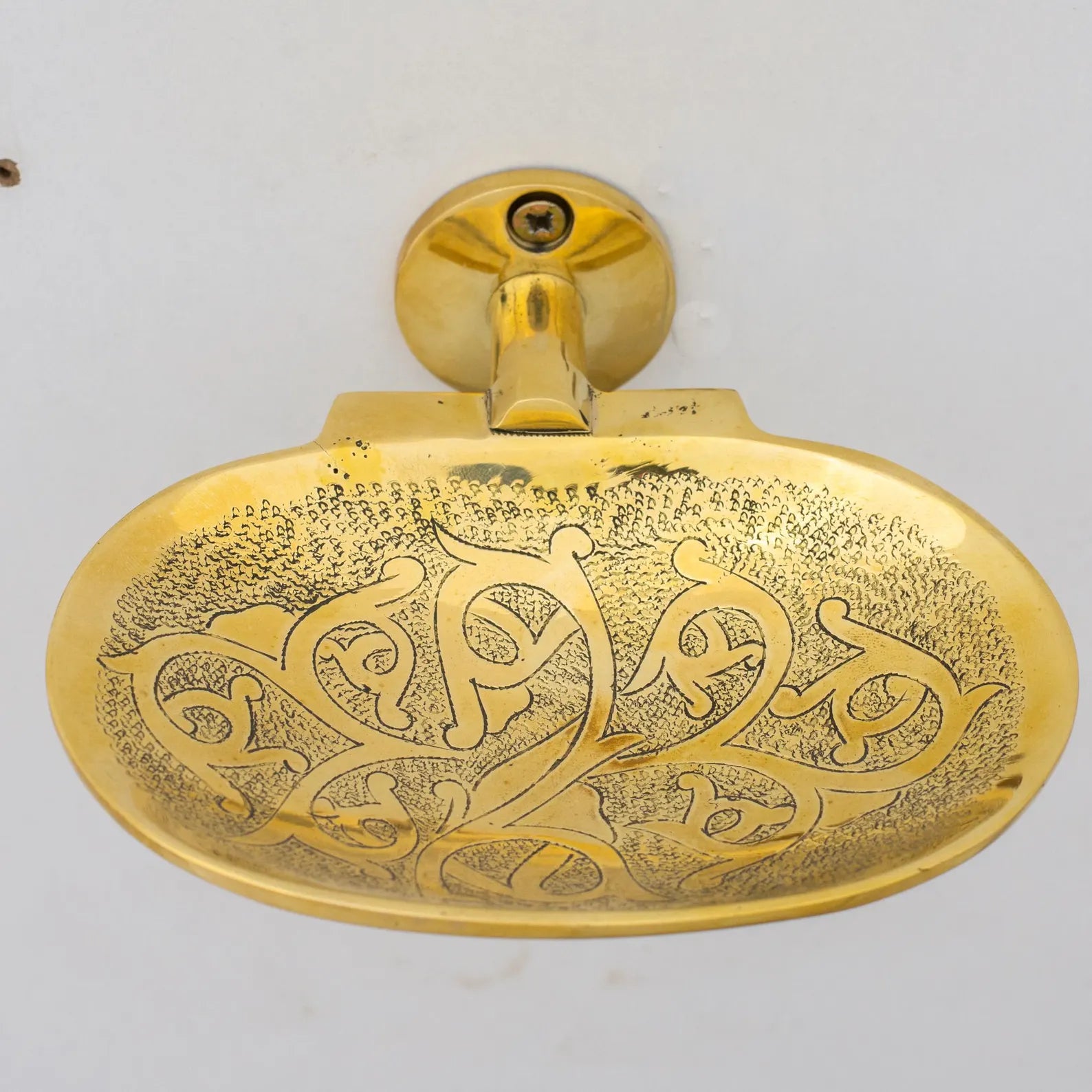 Solid Brass Shower Soap Holder Bathroom Hardware,  Engraved Wall Mounted Soap Dish