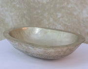 German Silver Vessel Sink, Top Mount Basin Sink, Vanity Washbasin, Oval Sink Silver