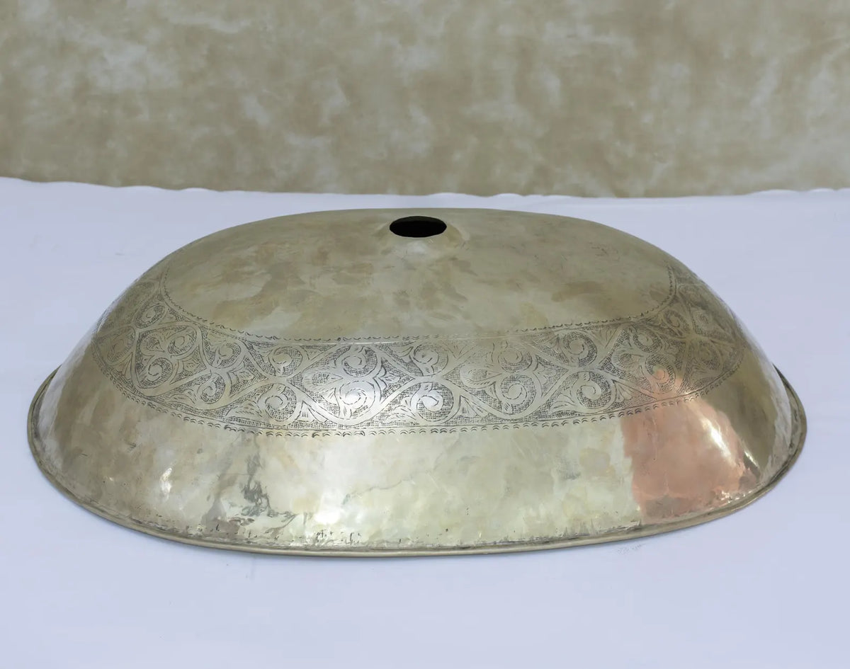 German Silver Vessel Sink, Top Mount Basin Sink, Vanity Washbasin, Oval Sink Silver