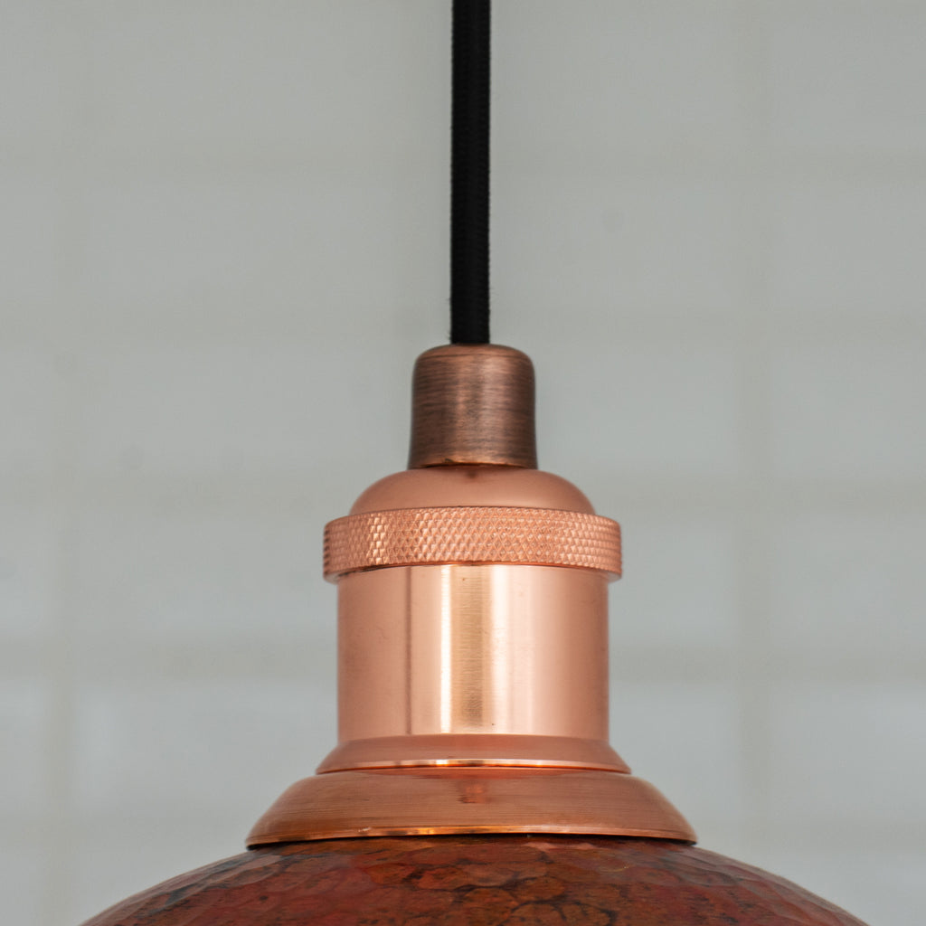 Oxidized Copper Pendant Light, Globe Pendant Light Copper, Ball Light Shade, Round Hanging Lamp Copper, Orb Ceiling Lamp
