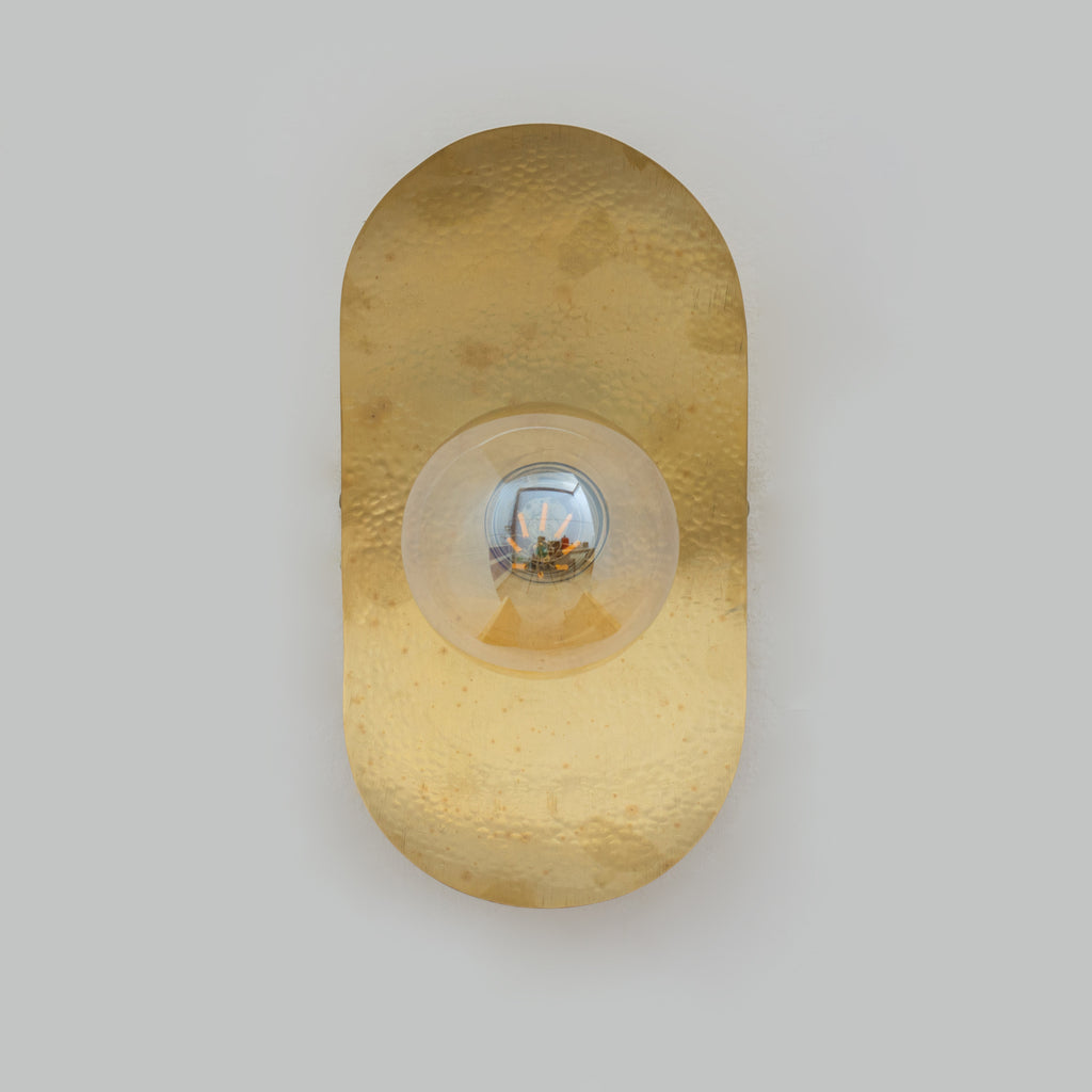 Smooth Hammered Brass Wall Sconce, Vanity Wall Lamp, Wall Light, Sconce Fixture, Wall Mount Light