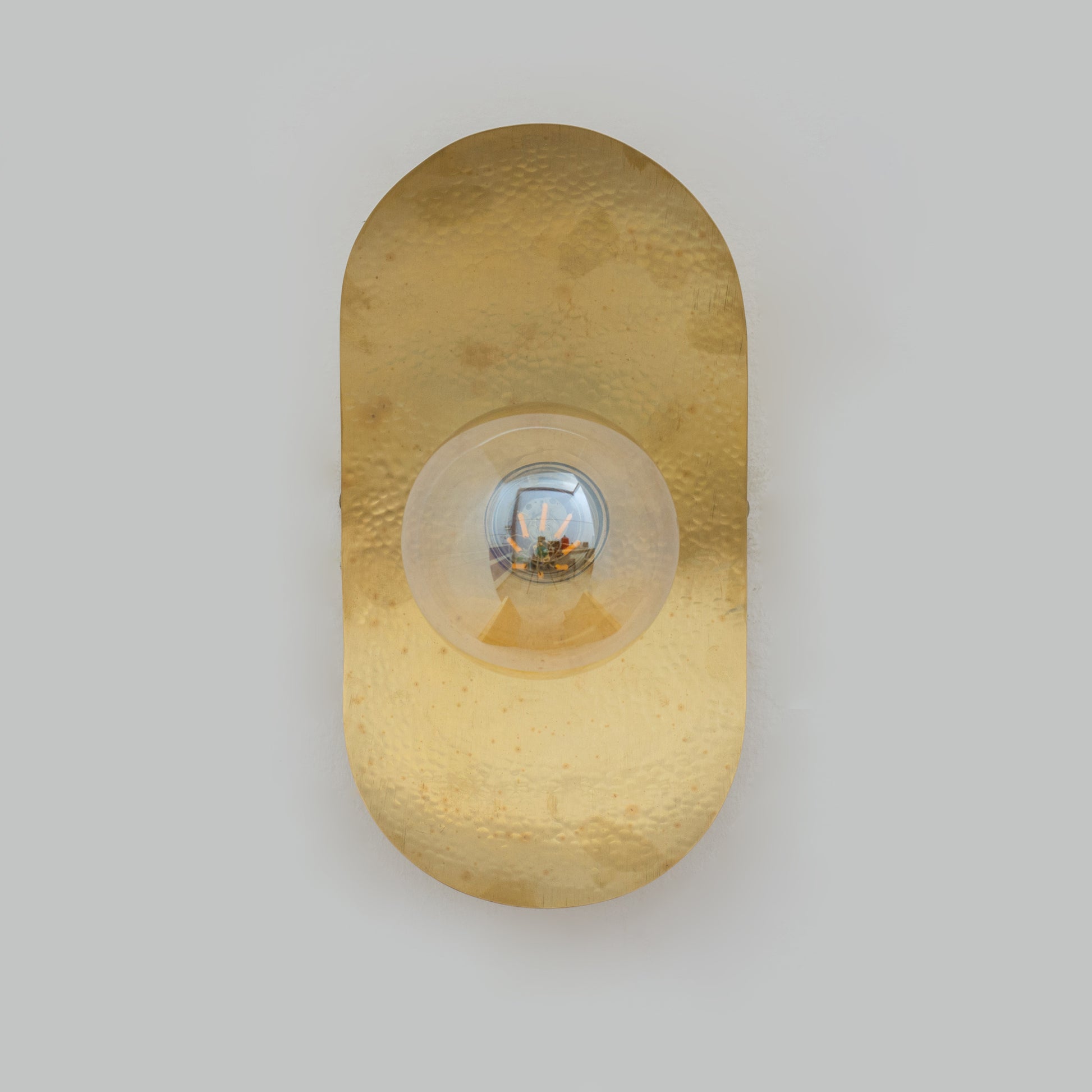 Smooth Hammered Brass Wall Sconce, Vanity Wall Lamp, Wall Light, Sconce Fixture, Wall Mount Light