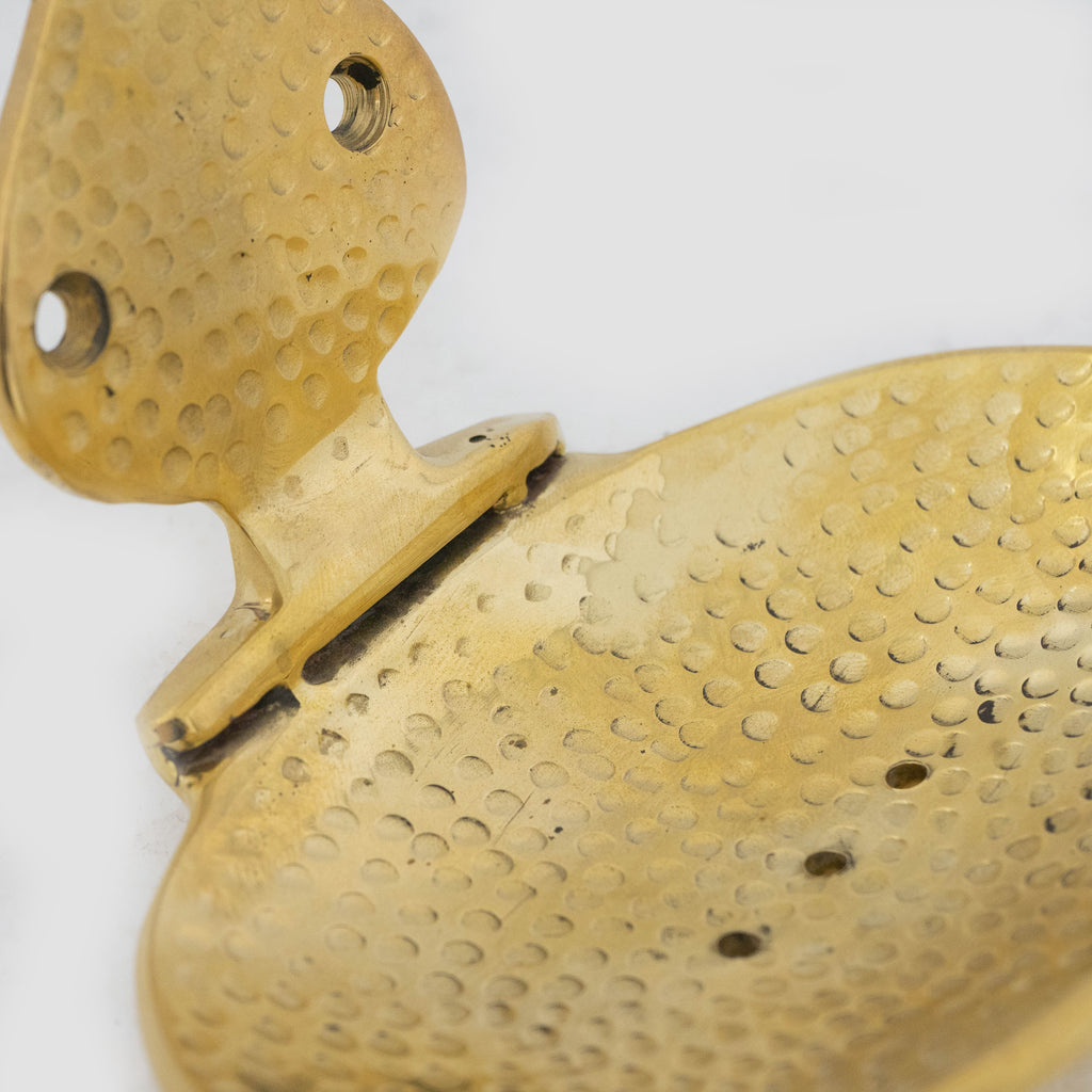 Unlacquered brass Soap Dish, Hammered Brass Soap Holder, Shower Soap Holder