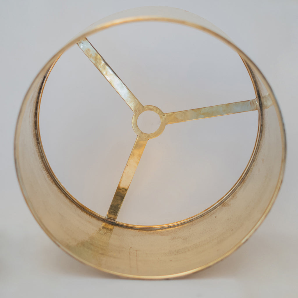 Hammered Brass Cylinder Pendant Light, Unlacquered Brass Pendant Light