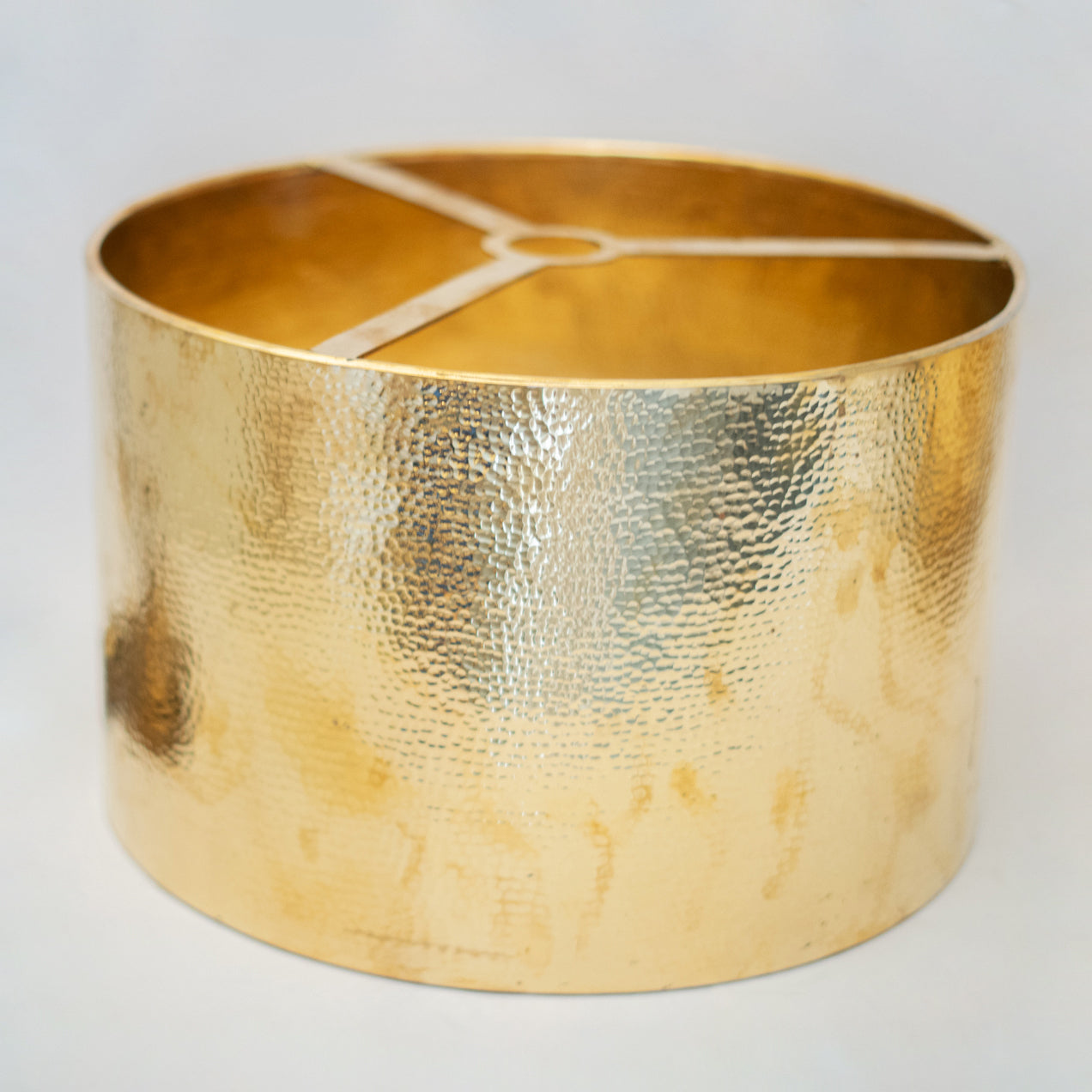 Hammered Brass Cylinder Pendant Light, Unlacquered Brass Pendant Light