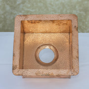 Hammered Copper Undermount Sink, Square Copper Bar Sink, Prep Sink, Island Sink Copper