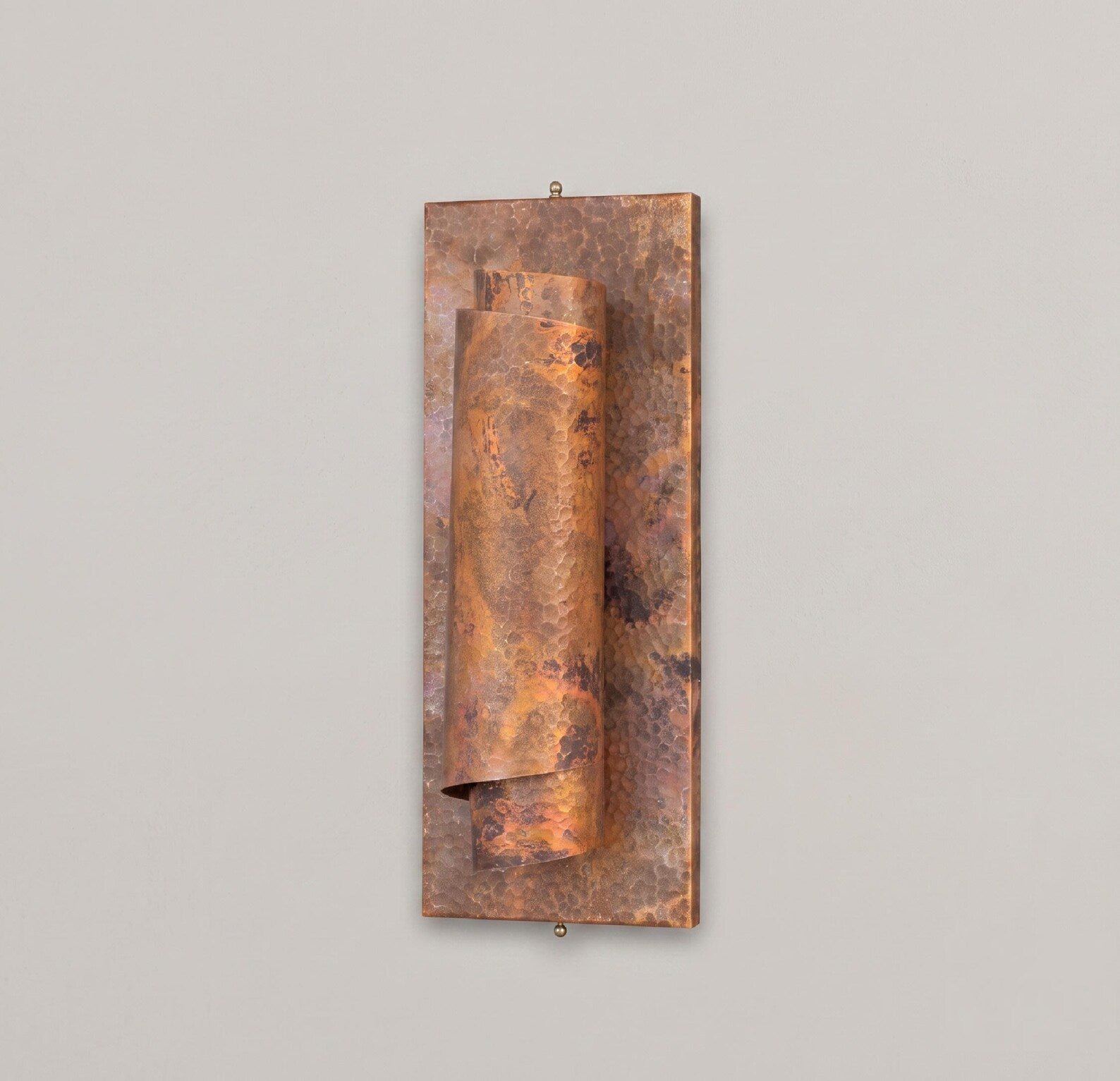 Hammered Copper Wall Sconce, Rustic Bathroom Lamp, Entryway Fixture
