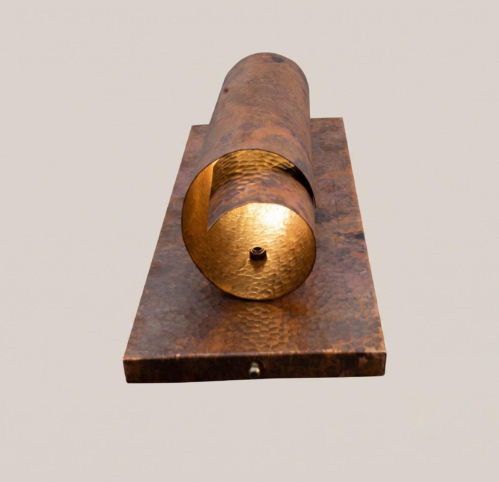 Hammered Copper Wall Sconce, Rustic Bathroom Lamp, Entryway Fixture