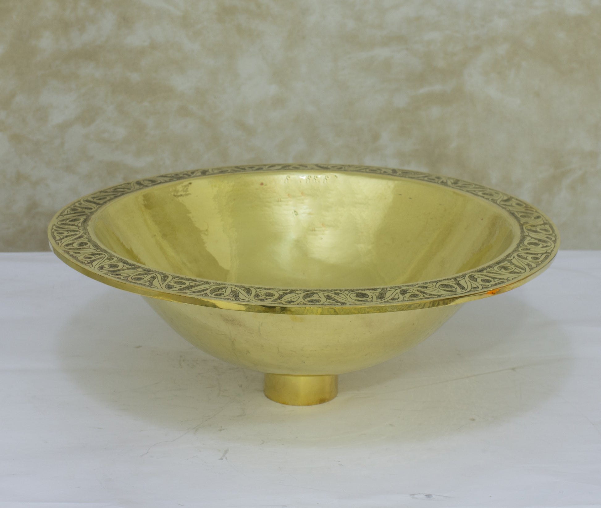 Handcrafted Solid Brass Drop-in Sink, Bathroom Sink, Round Sink, Drop-in Basin Sink