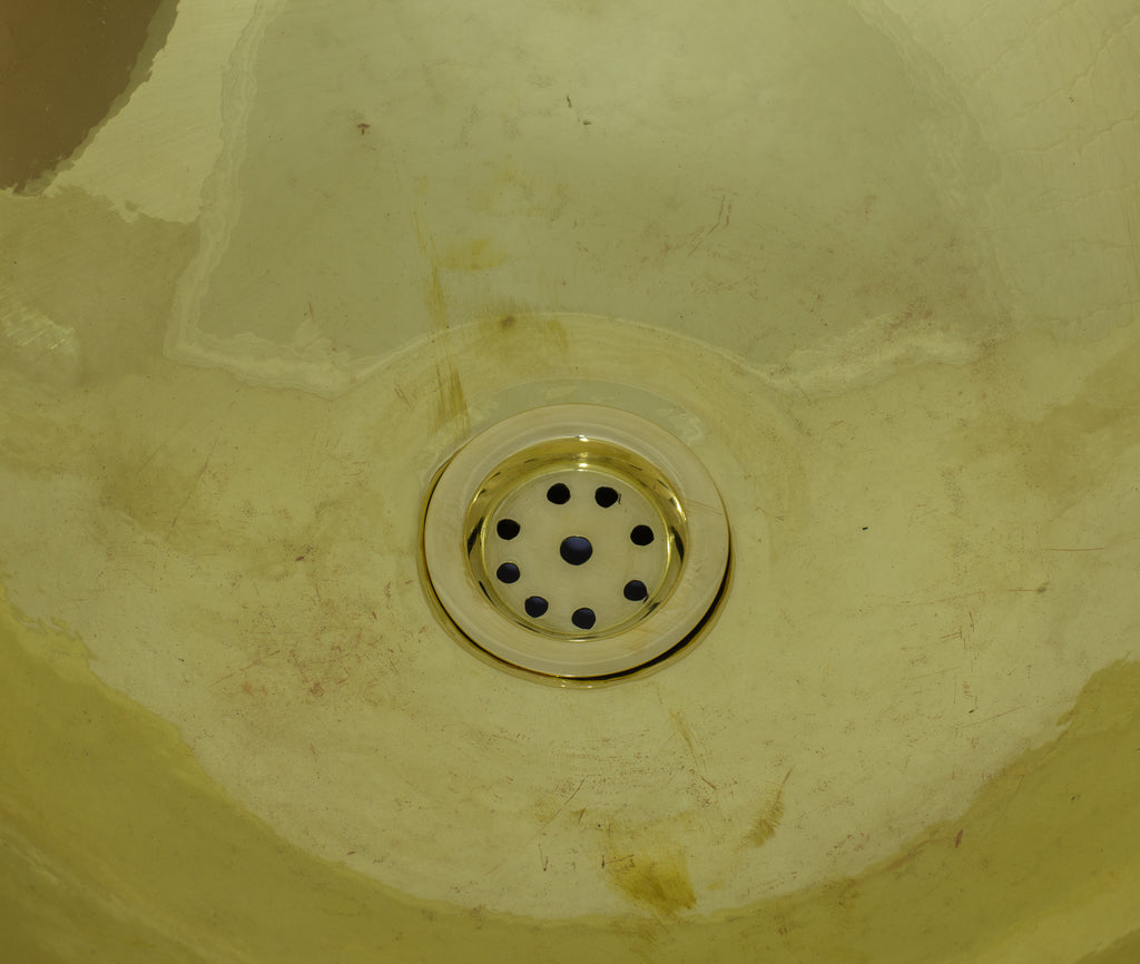 Handcrafted Solid Brass Drop-in Sink, Bathroom Sink, Round Sink, Drop-in Basin Sink