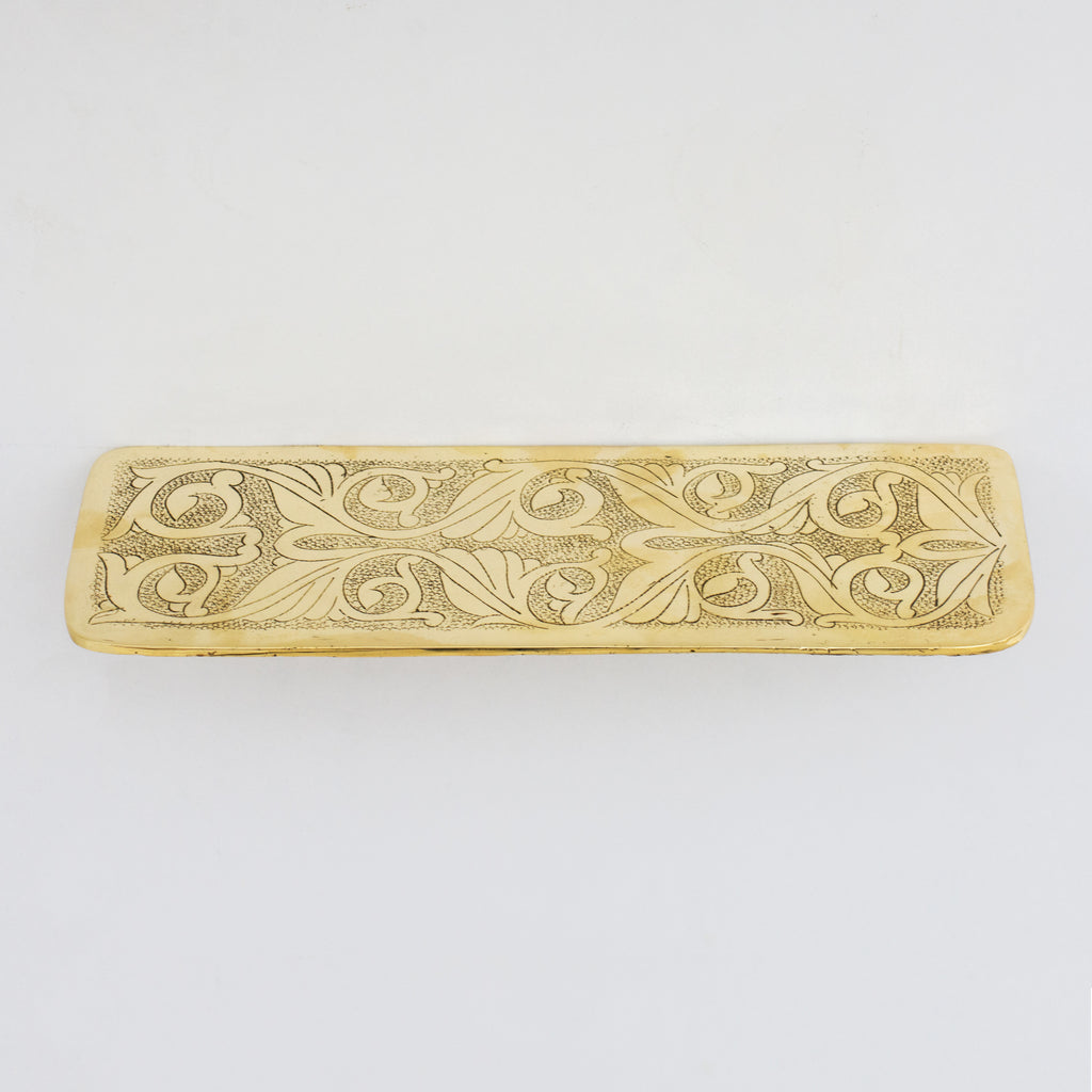 Estante flotante de latón macizo hecho a mano, estante de baño de latón, soporte de jabón de baño de montaje en pared