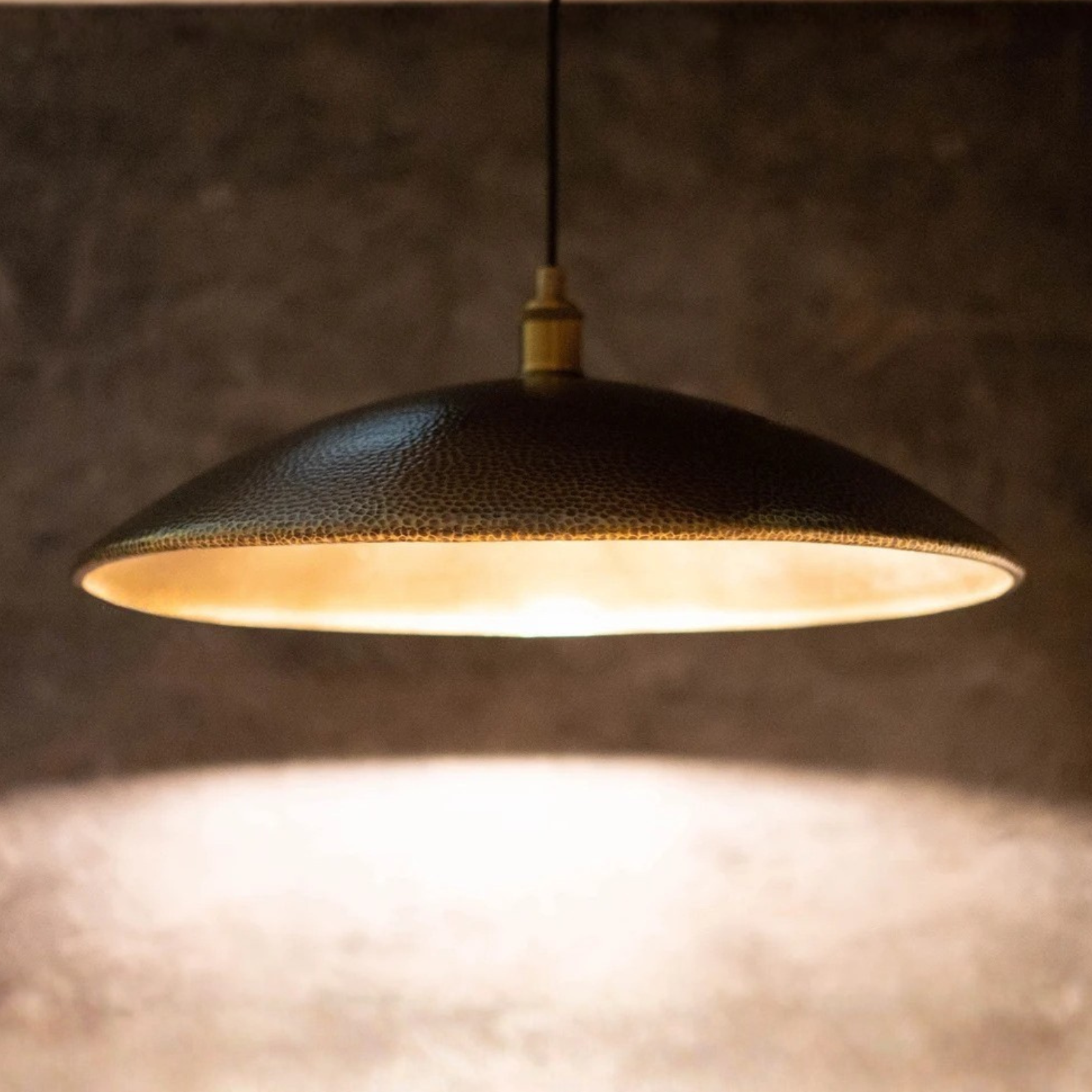 Hammered Pendant Light, Hanging Light Fixture, Brass Ceiling Light