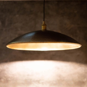 Hammered Pendant Light, Hanging Light Fixture, Brass Ceiling Light