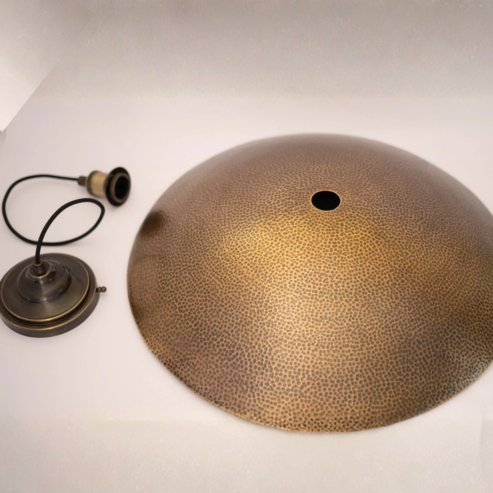 Hammered Pendant Light, Hanging Light Fixture, Brass Ceiling Light