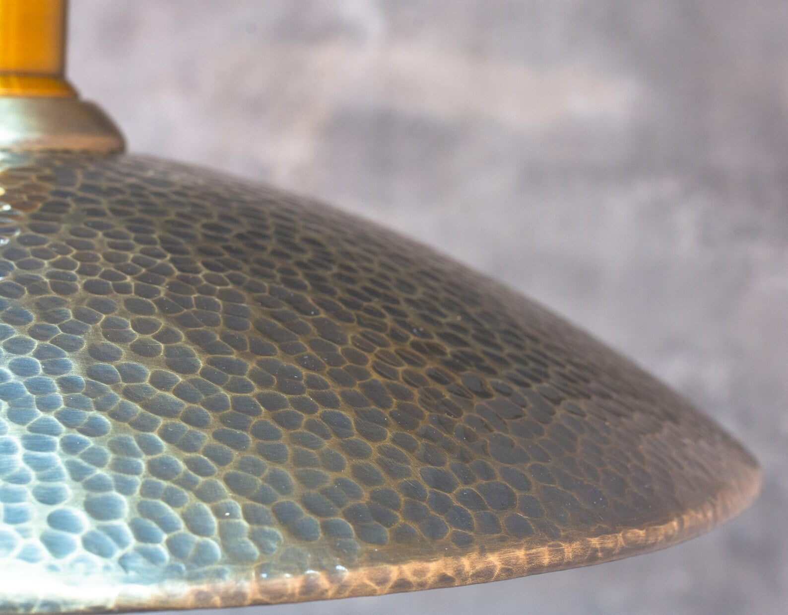 Hammered Pendant Light, Hanging Light Fixture, Brass Ceiling Light, Headhat Plate Light
