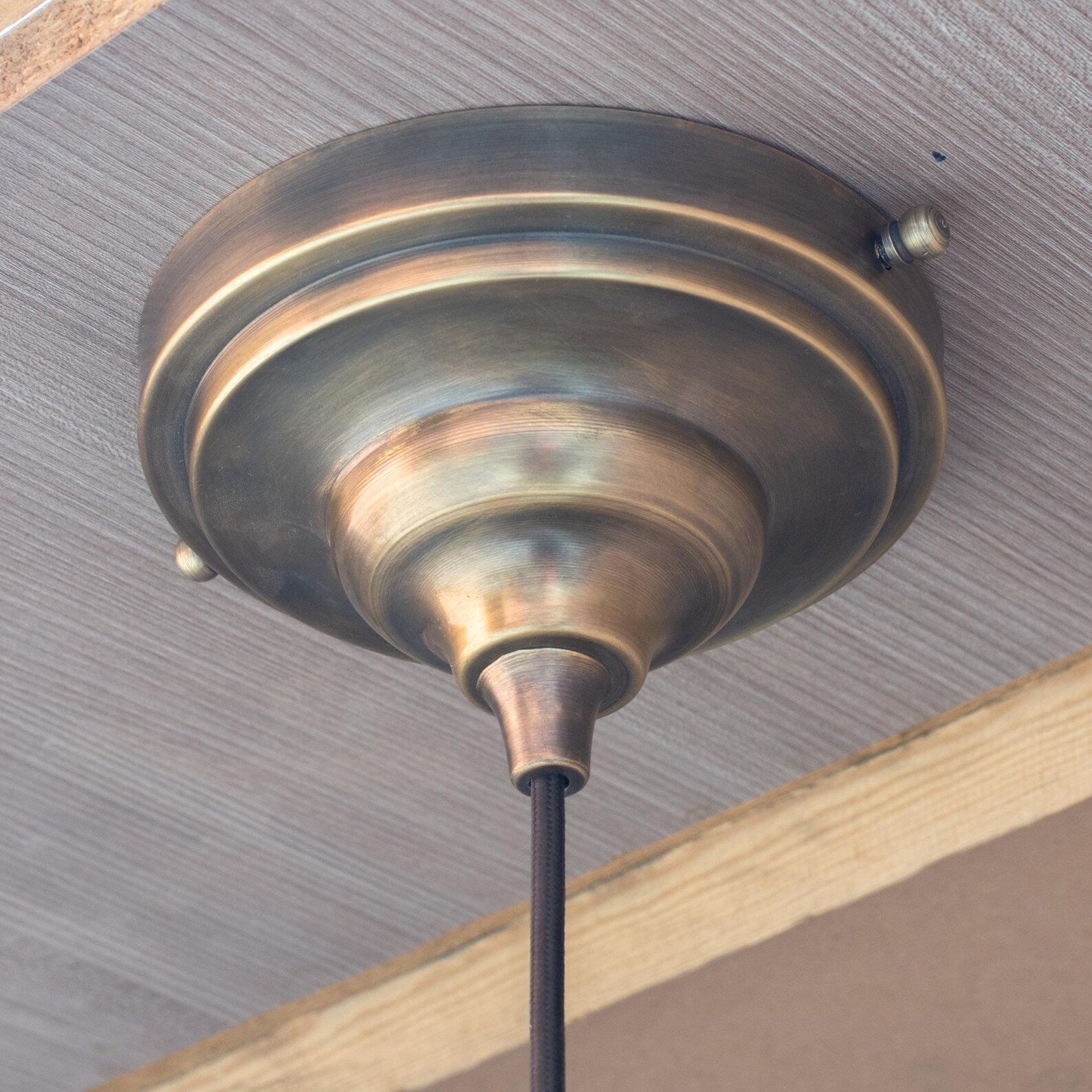 Hammered Pendant Light, Hanging Light Fixture, Brass Ceiling Light, Headhat Plate Light