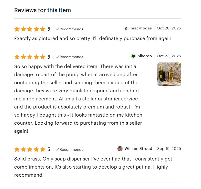 Heritage - Dispensador de jabón de latón sin lacar