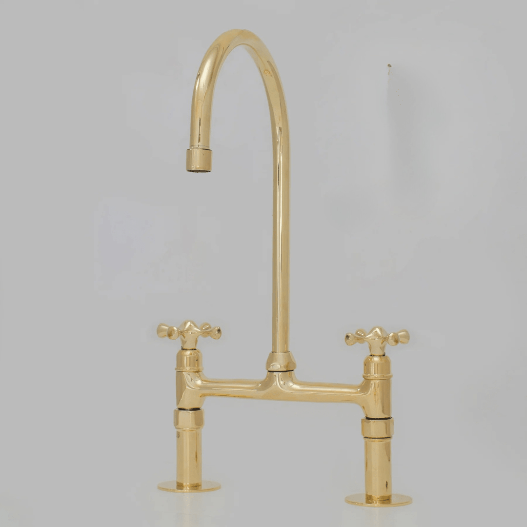 Heritage Living Brass Bridge Faucet | Signature Living Finishes - Insideast