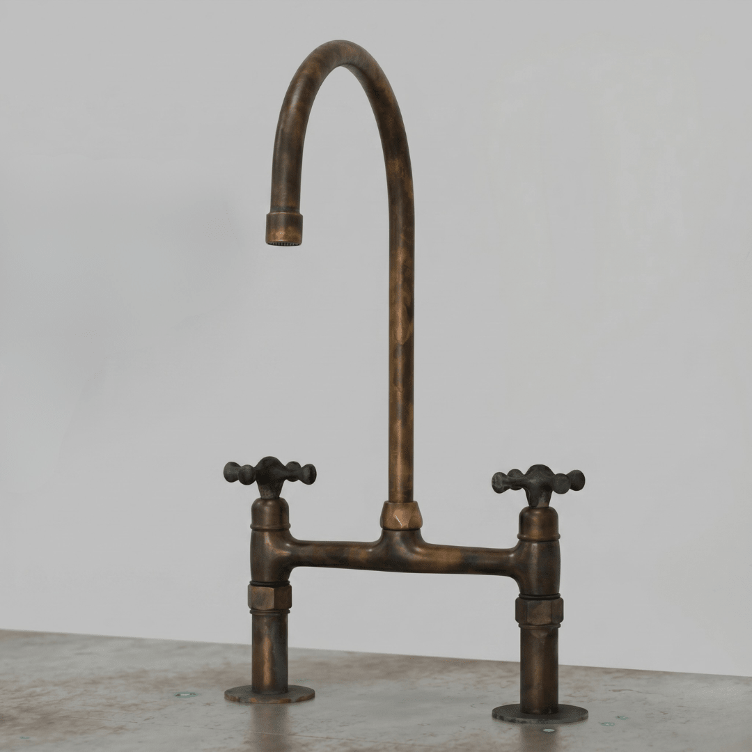 Heritage Living Brass Bridge Faucet | Signature Living Finishes - Insideast