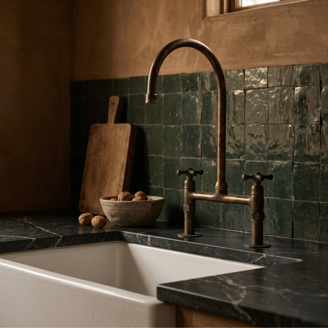 Heritage Living Brass Bridge Faucet | Signature Living Finishes - Insideast