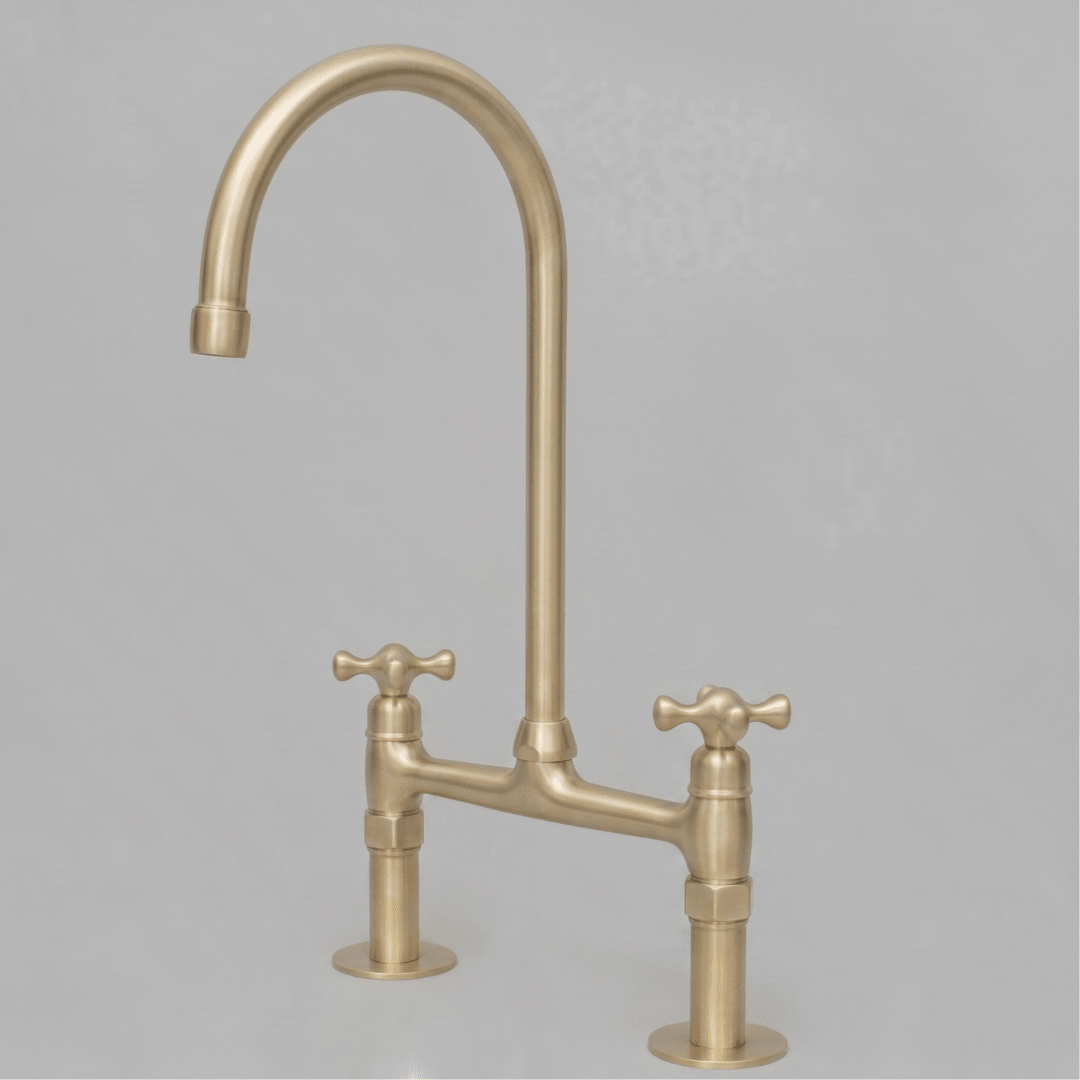 Heritage Living Brass Bridge Faucet | Signature Living Finishes - Insideast