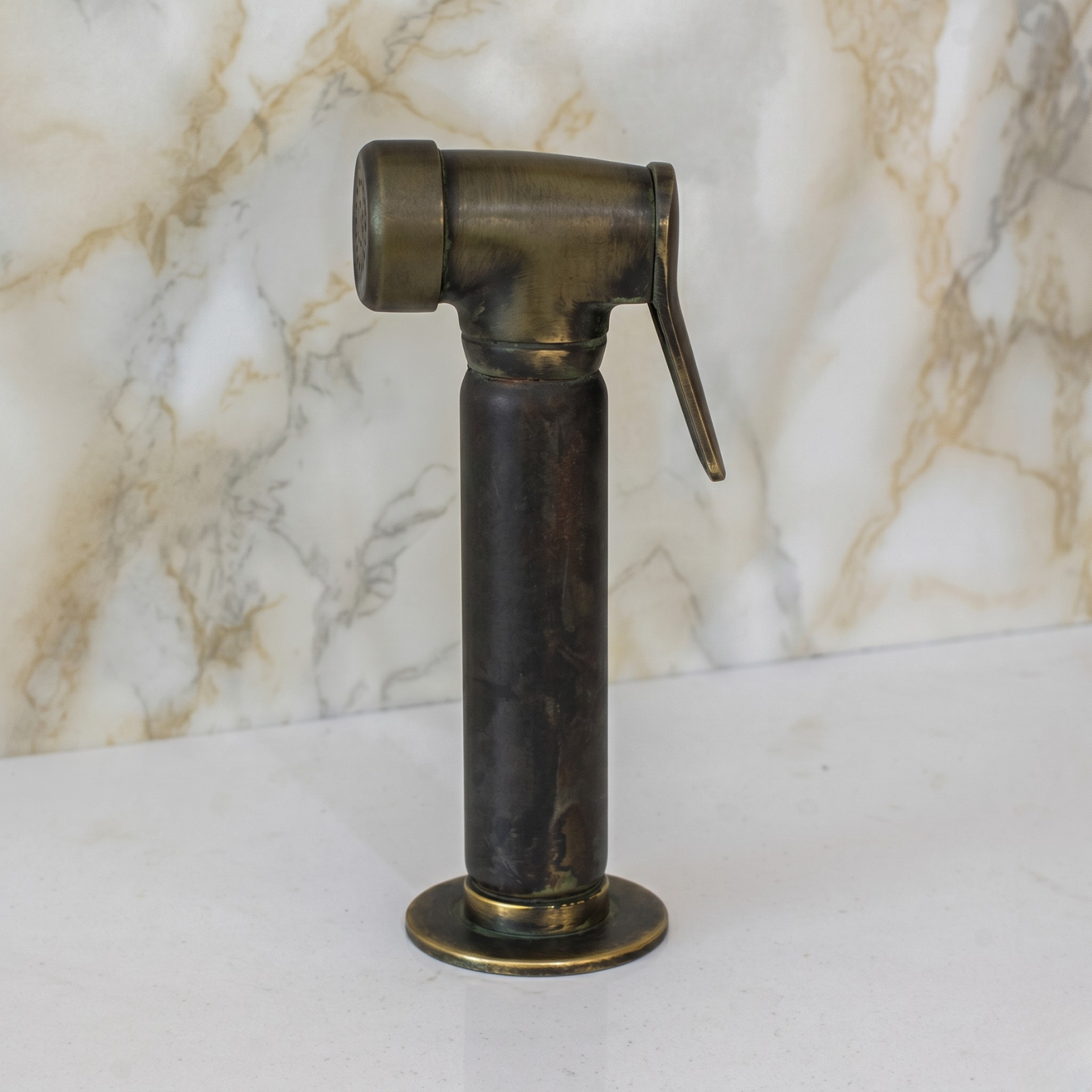 Heritage Unlacquered Brass Kitchen Sprayer | Signature Living Finishes