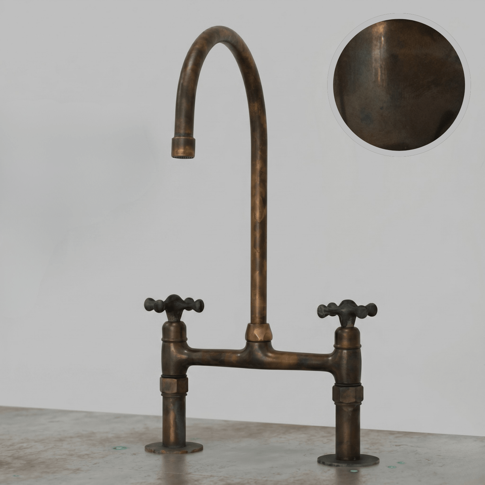 Heritage Living Brass Bridge Faucet | Signature Living Finishes - Insideast