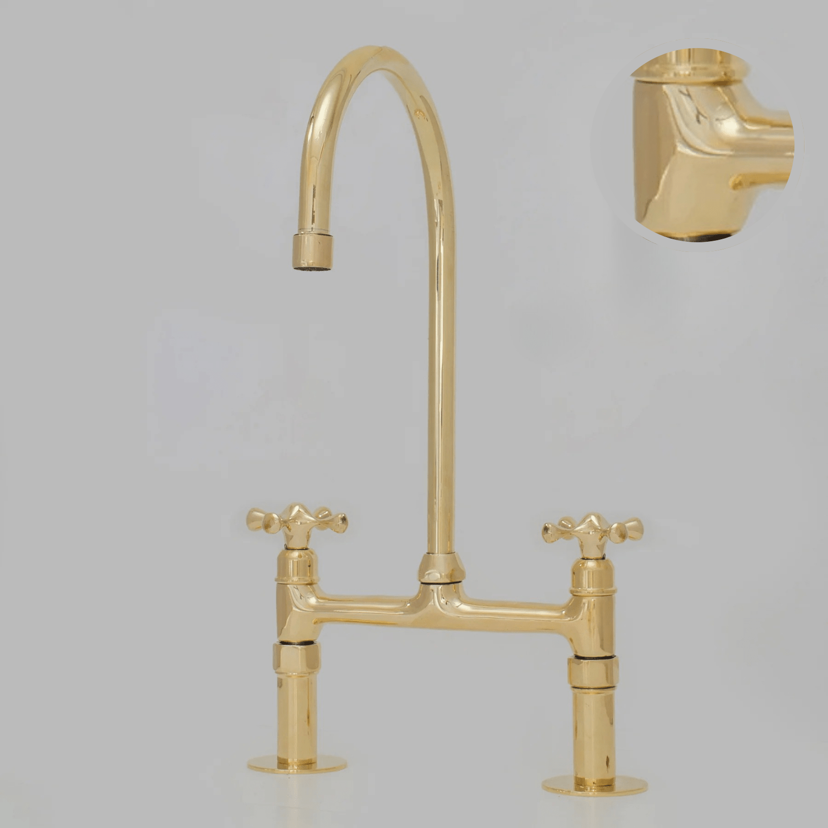 Heritage Living Brass Bridge Faucet | Signature Living Finishes - Insideast