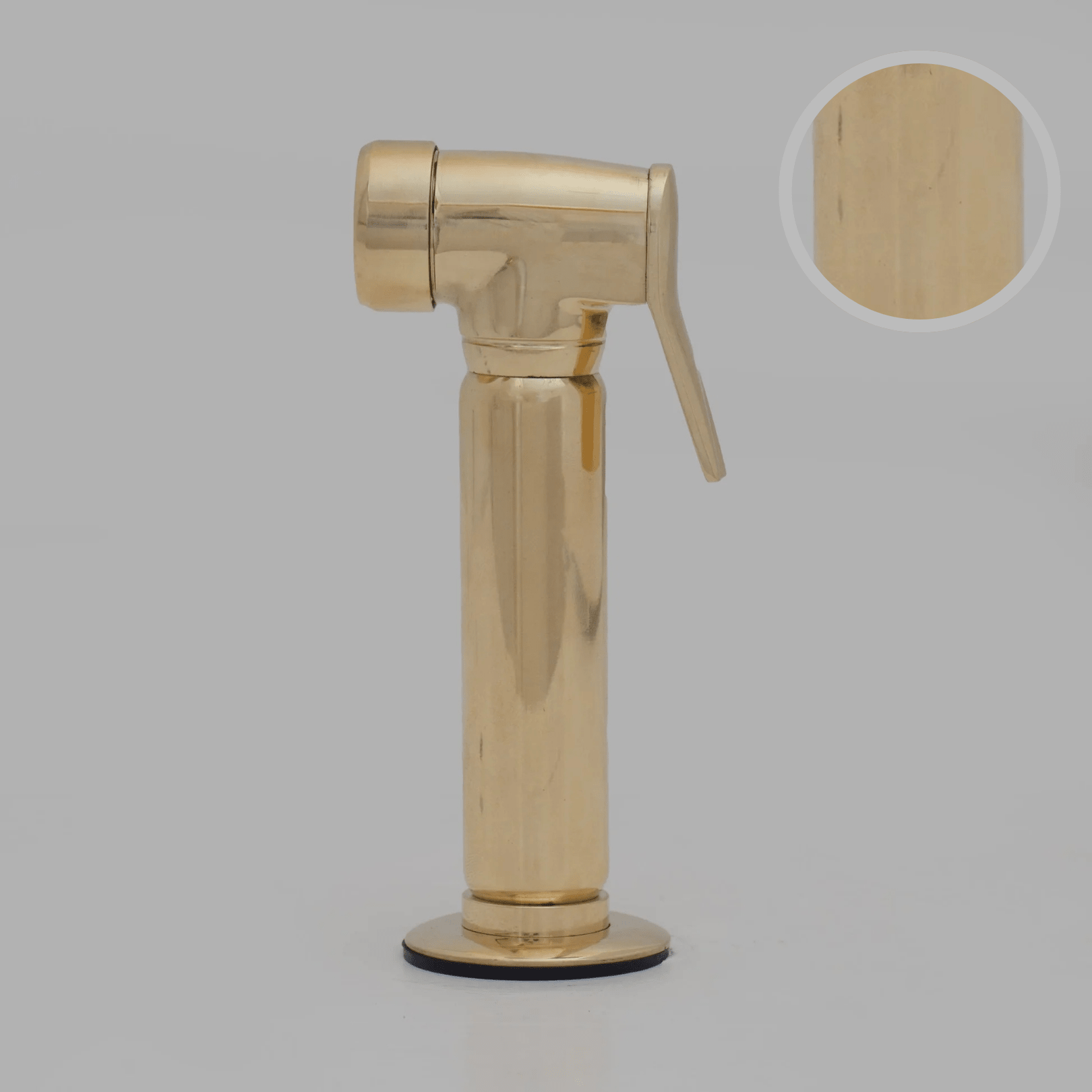 Heritage Unlacquered Brass Kitchen Sprayer | Signature Living Finishes - Insideast
