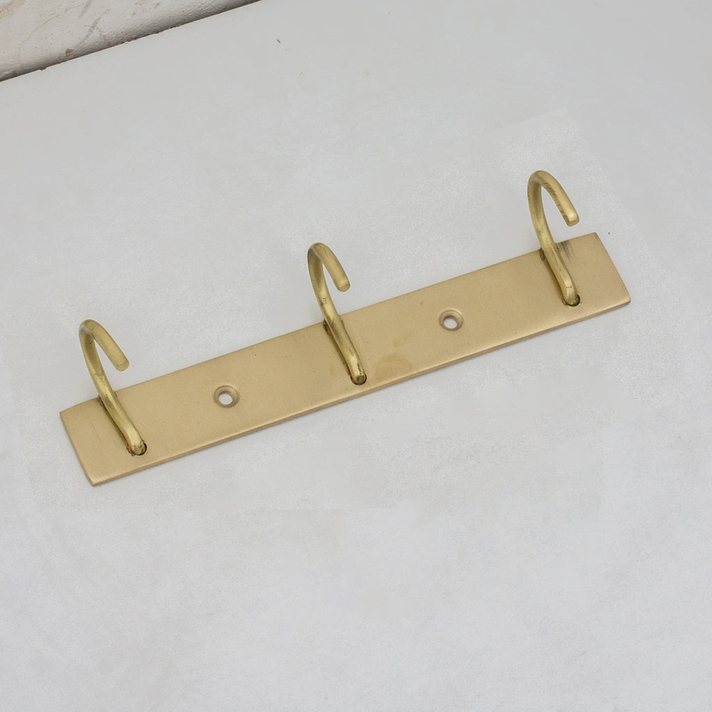 Solid Brass Coat Hooks Rack, Wall Mounted Hanger Hooks, Hallway Hooks